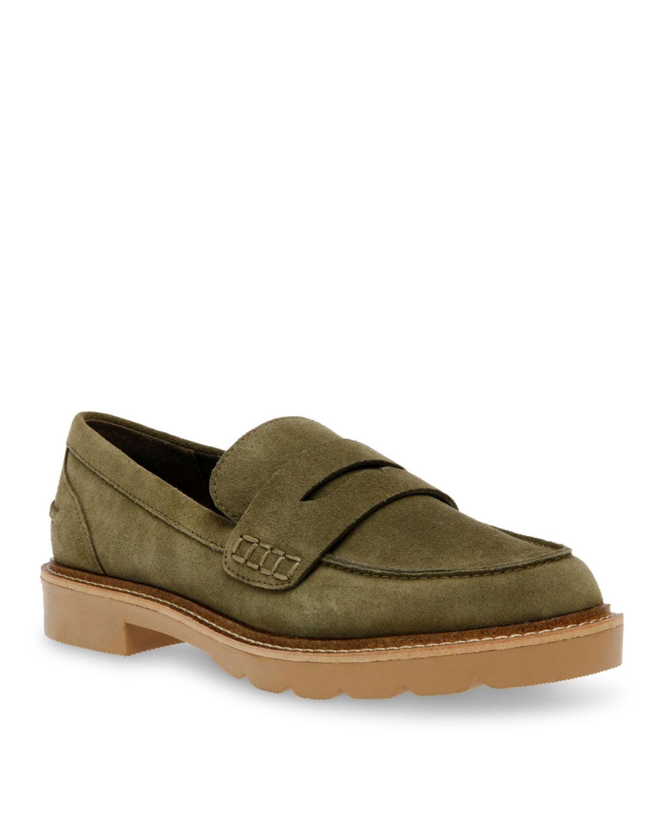 anne klein suede loafers