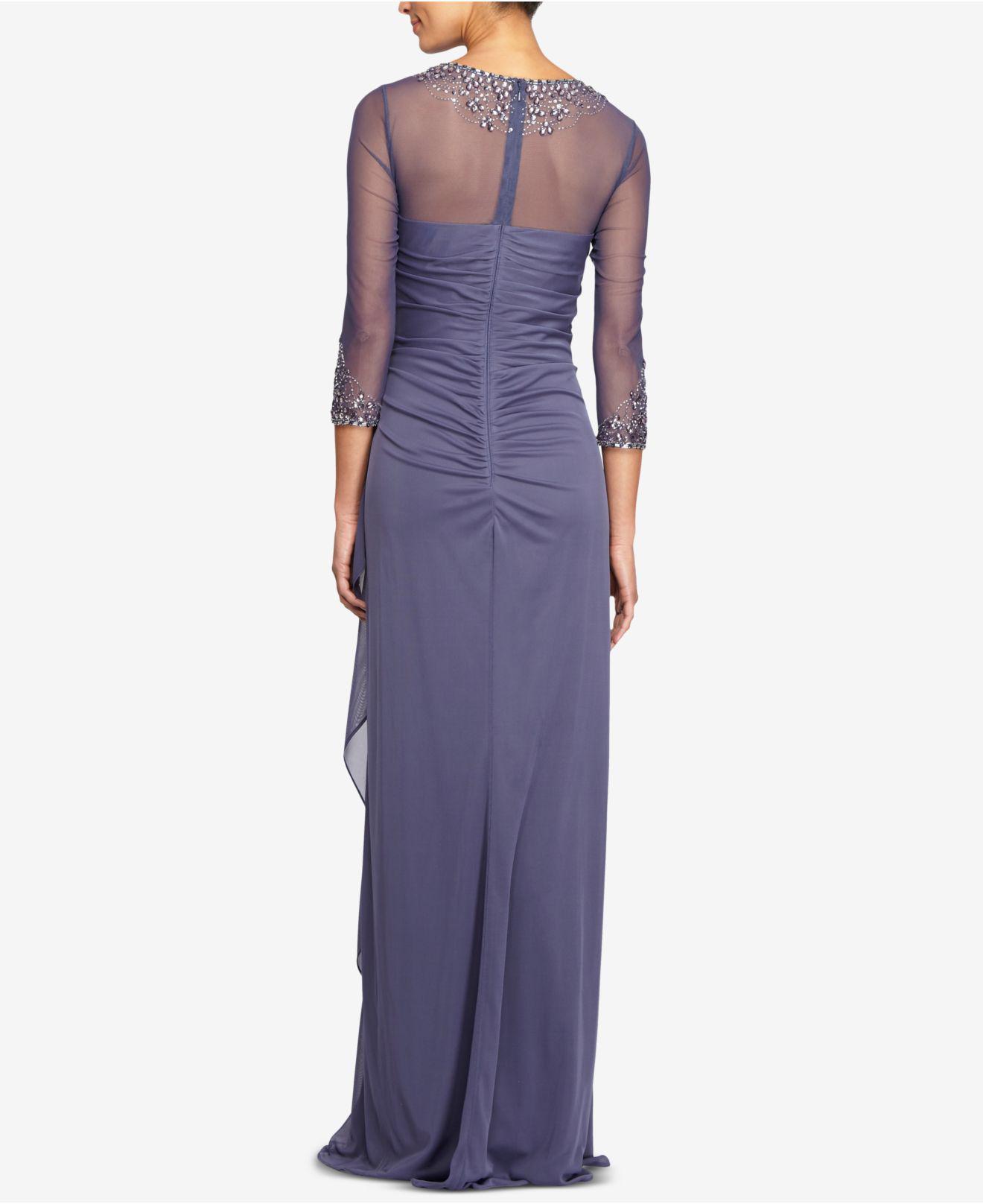 alex evenings petite draped sweetheart gown