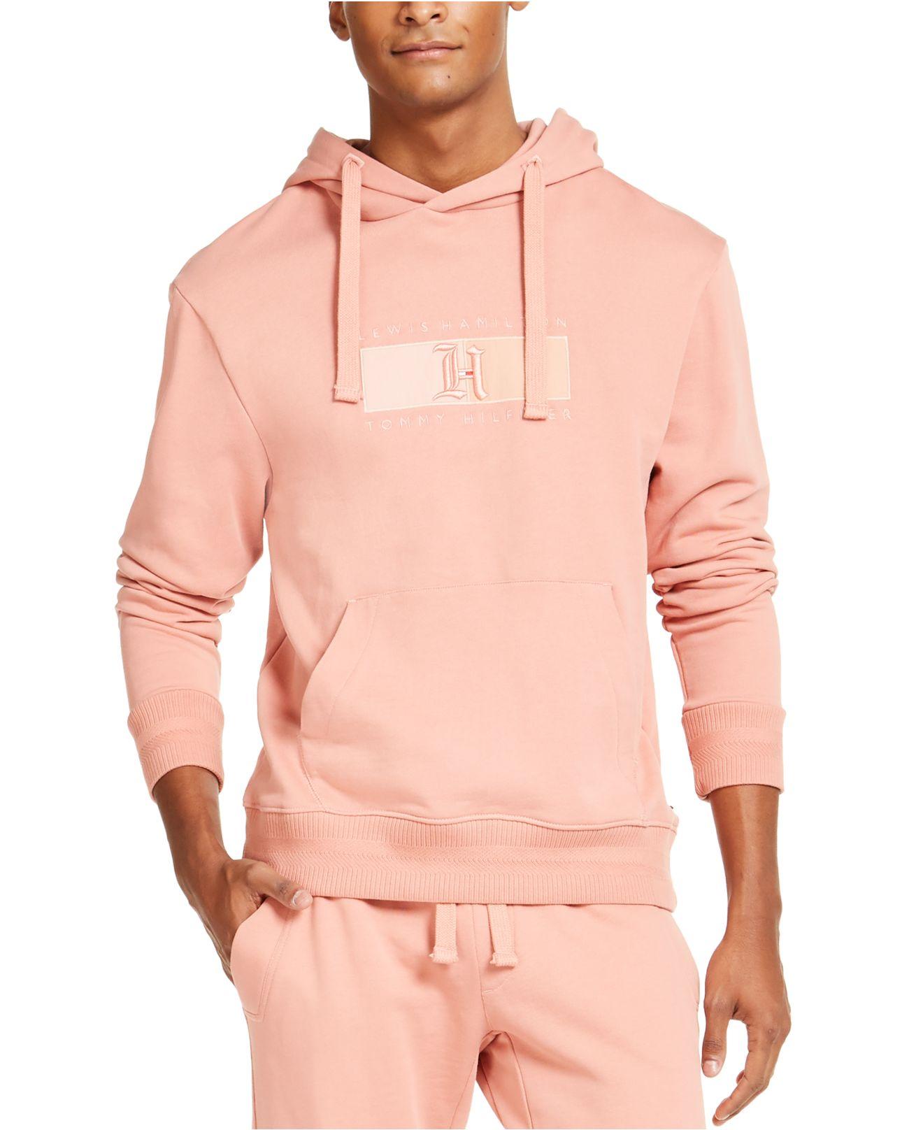 Tommy Hilfiger Cotton Lewis Hamilton Logo Hoodie in Pink for Men | Lyst