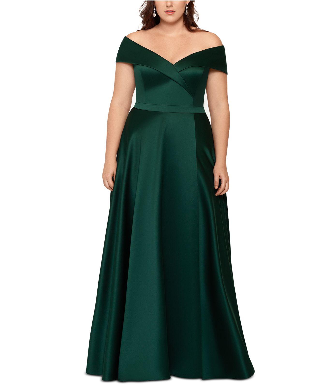 Xscape cold shop shoulder gown