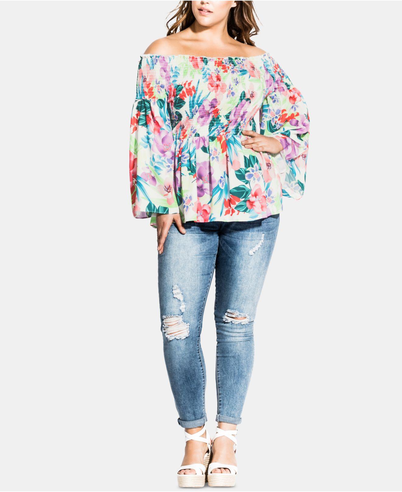 city chic off shoulder top
