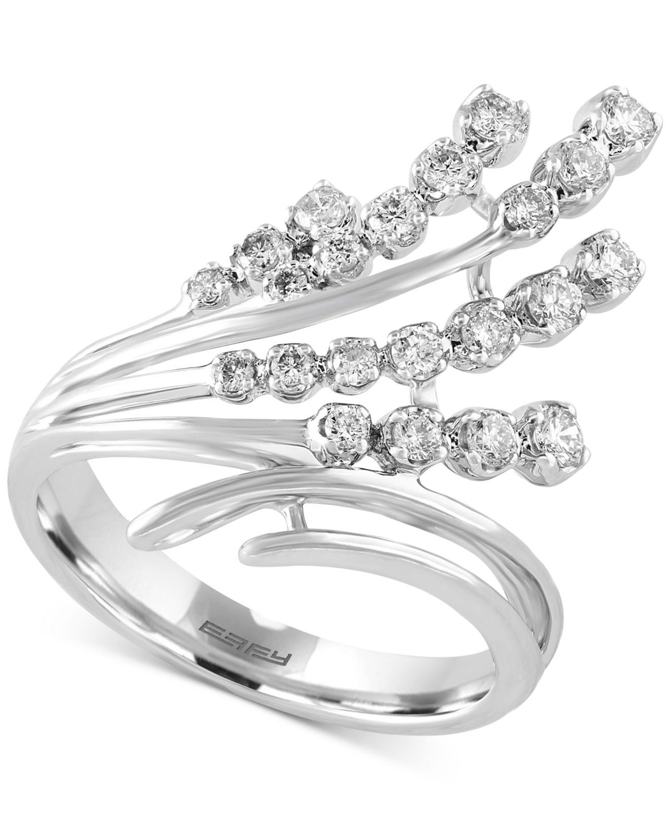 Effy Diamond Waterfall Ring (1/2 Ct. T.w.) In 14k White Gold Lyst