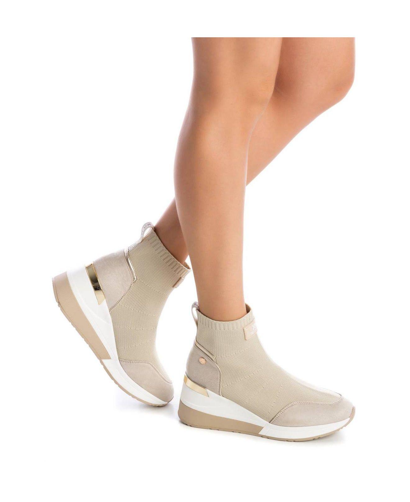 Xti Wedge Ankle Boots By , 4417201 Beige in Natural | Lyst
