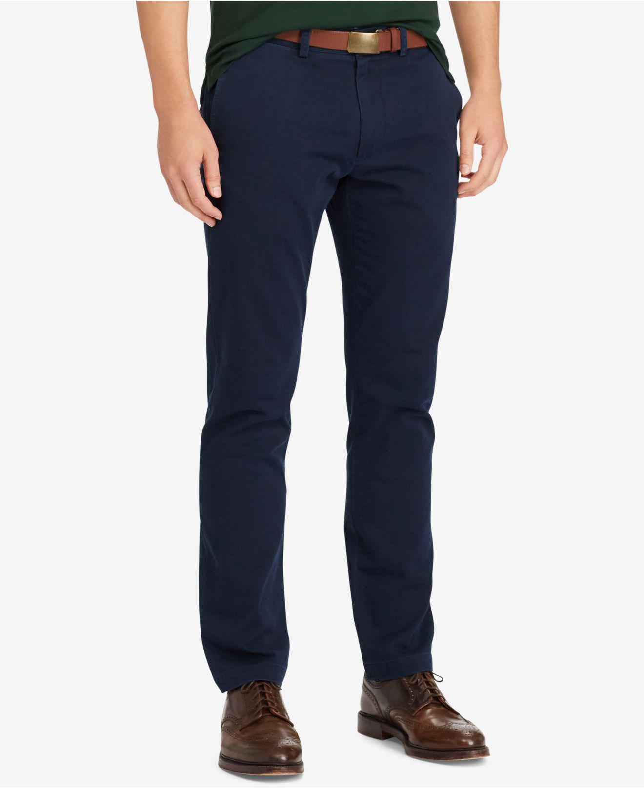 Polo Ralph Lauren Cotton Men's Slim-fit Chino Pants in Navy (Blue) for ...