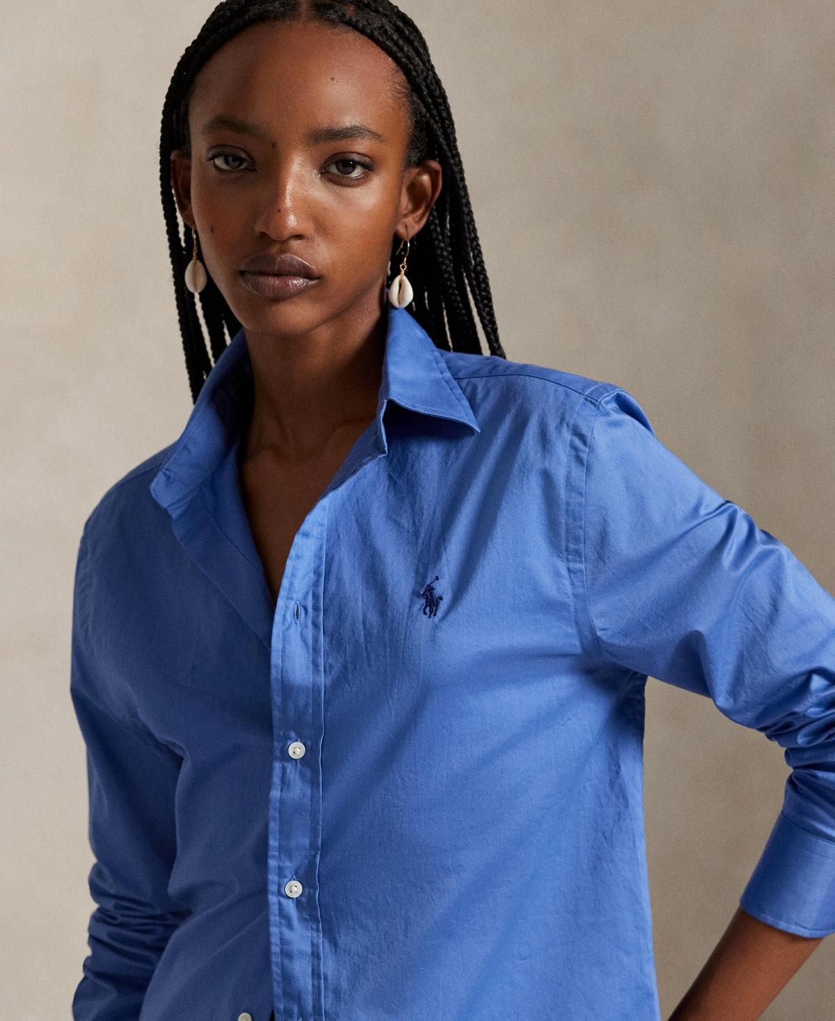 Polo Ralph Lauren Classic-fit Cotton Twill Shirt in Blue | Lyst
