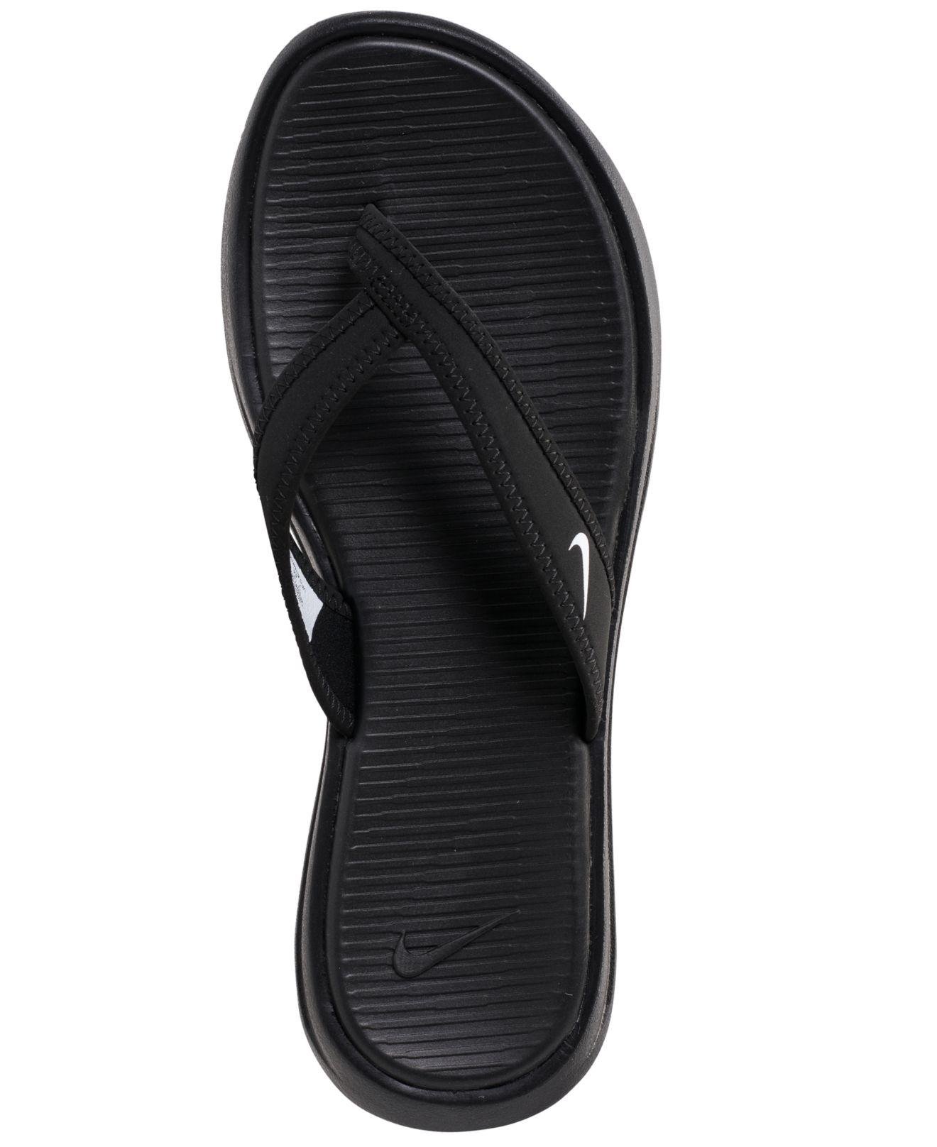 in terms of Depression rescue Nike Rubber Women's Ultra Celso Thong Sandals From Finish Line in  Black/White (Black) | Lyst