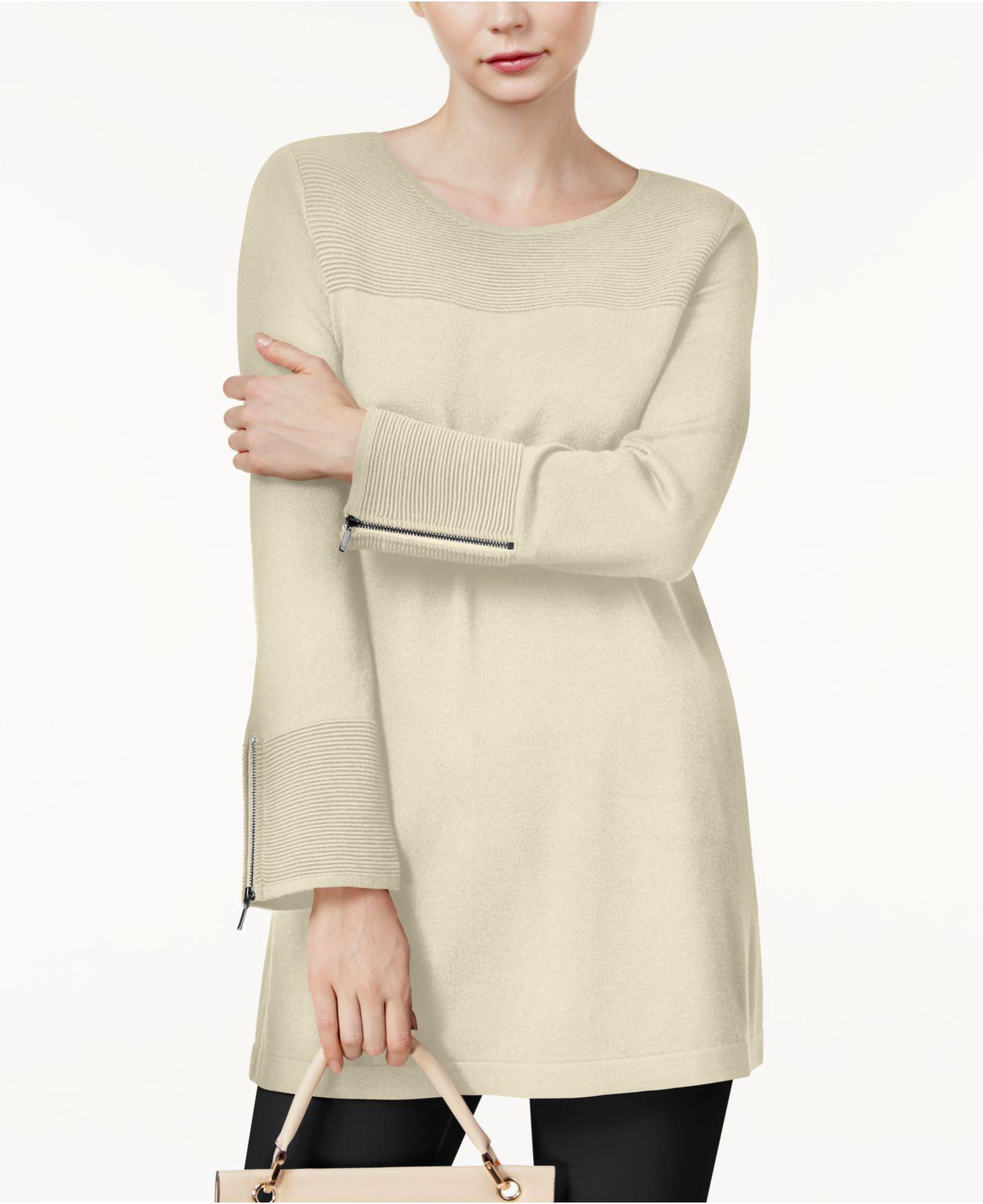 alfani ribbed tunic sweater