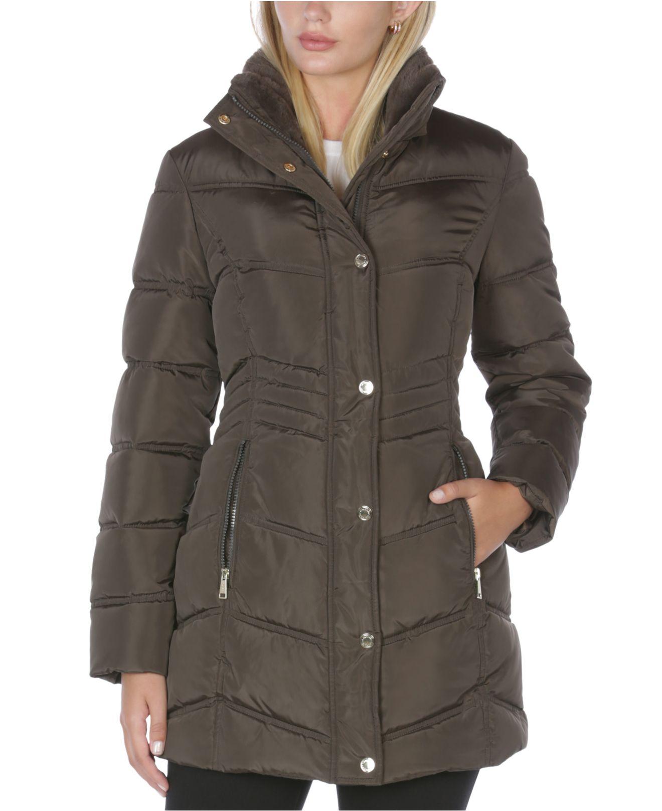 laundry by shelli segal faux fur hooded jacket