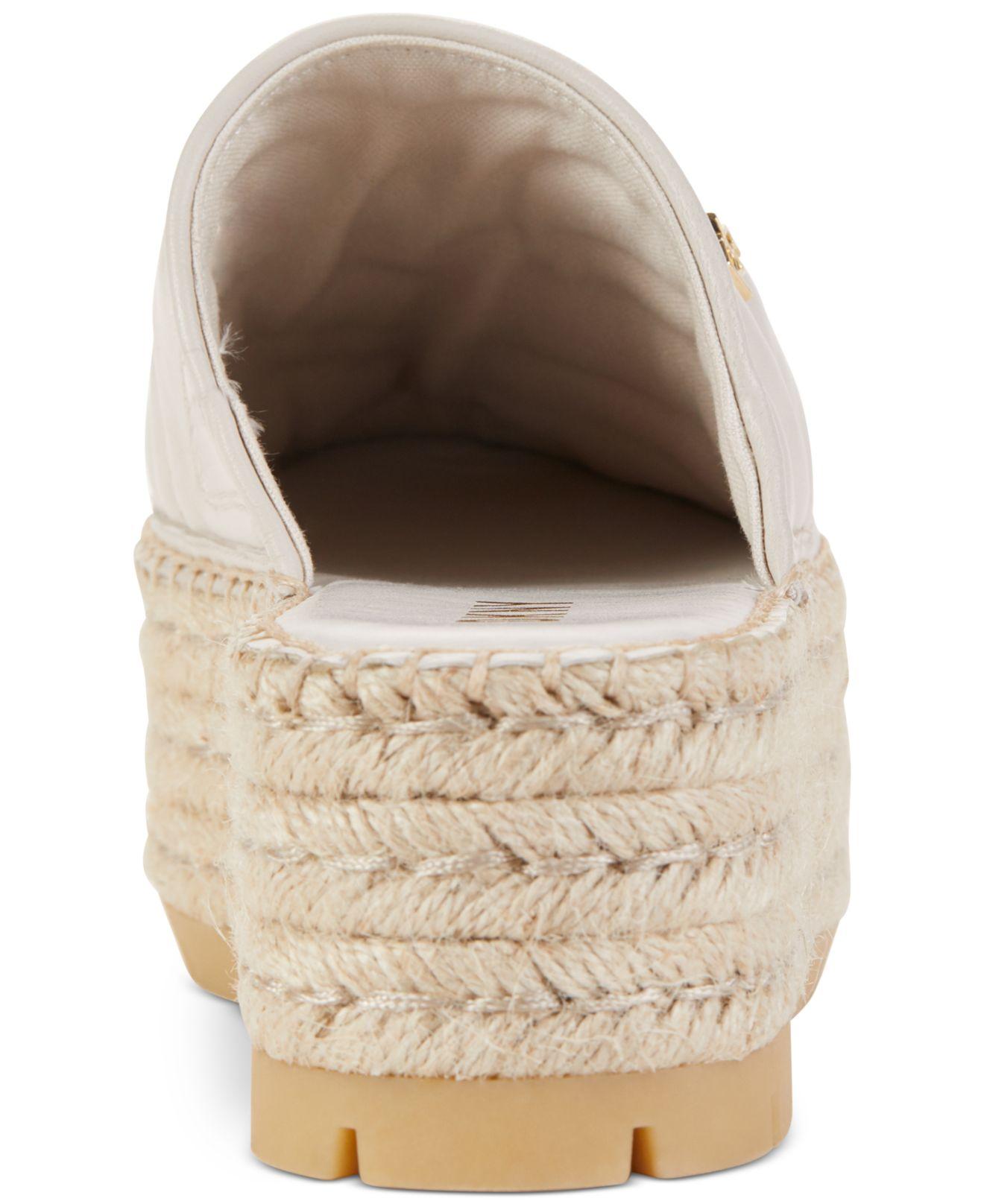 dkny ricki espadrille flatform mules