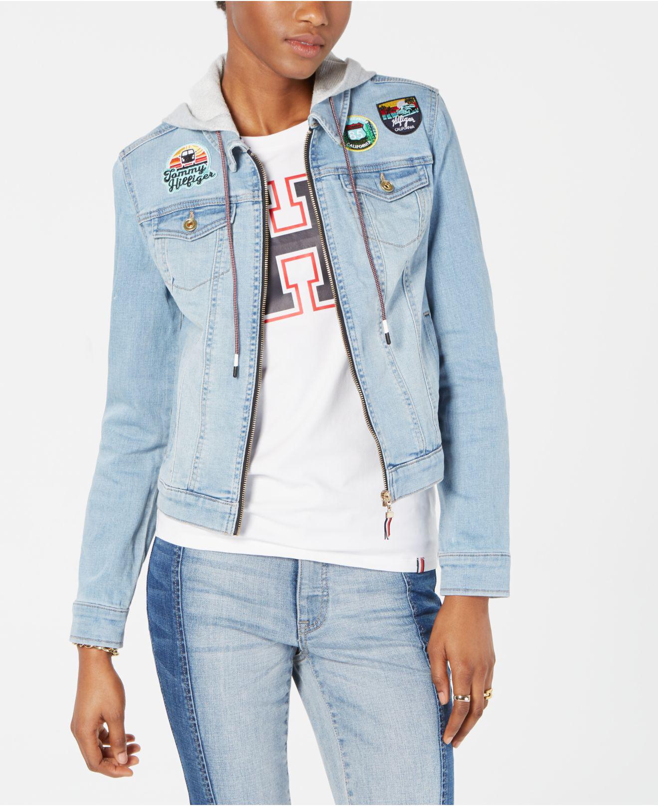 tommy denim hoodie
