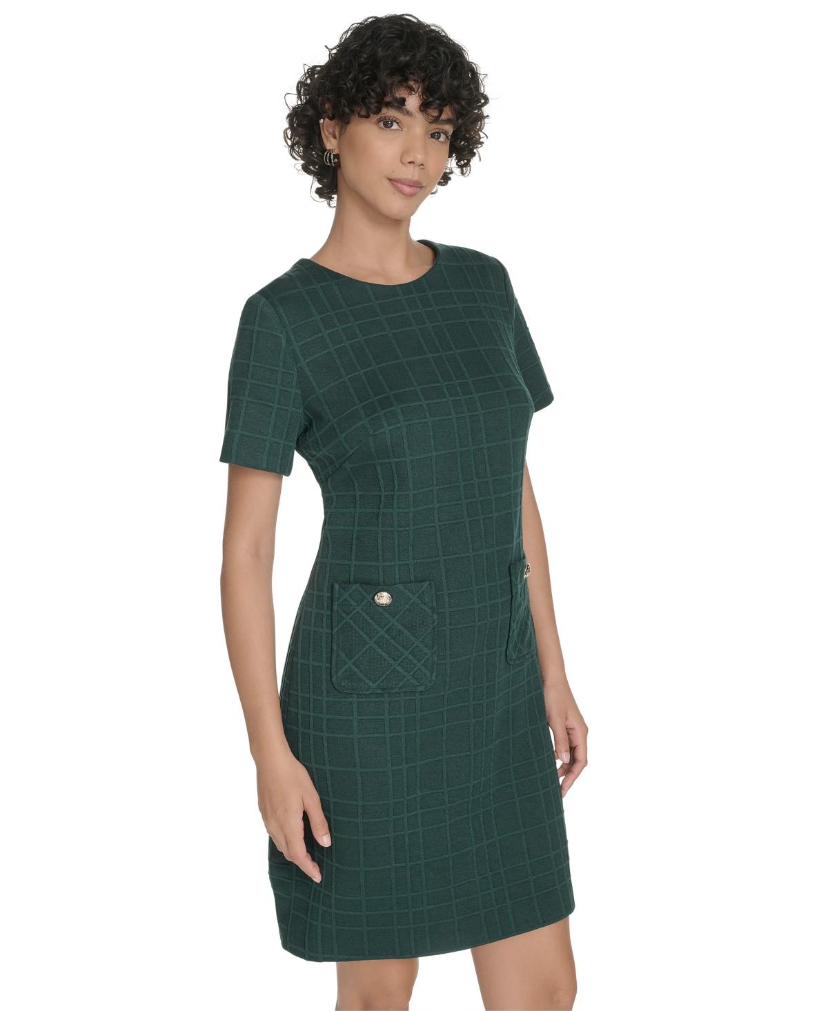 green emerald velvet dress Tommy Hilfiger Women's Sleeveless Crew Neck Floral Print Jersey Shift Dress,  Parakeet Multi, 0 at Amazon Women's Clothing store