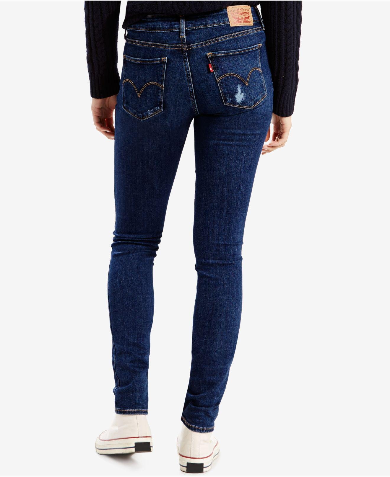 levi's 711 ripped skinny jeans