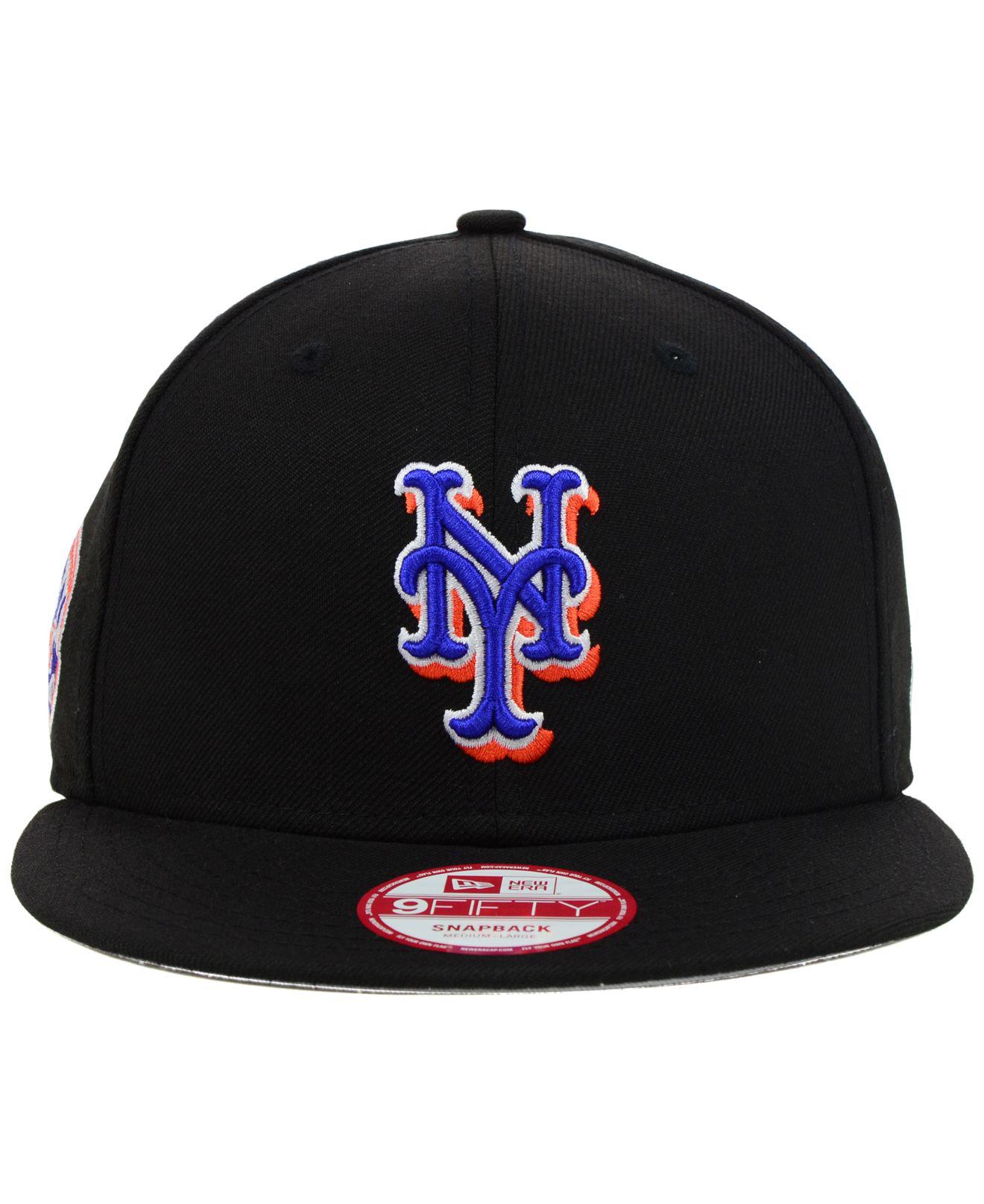 Black mets hat snapback Clearance