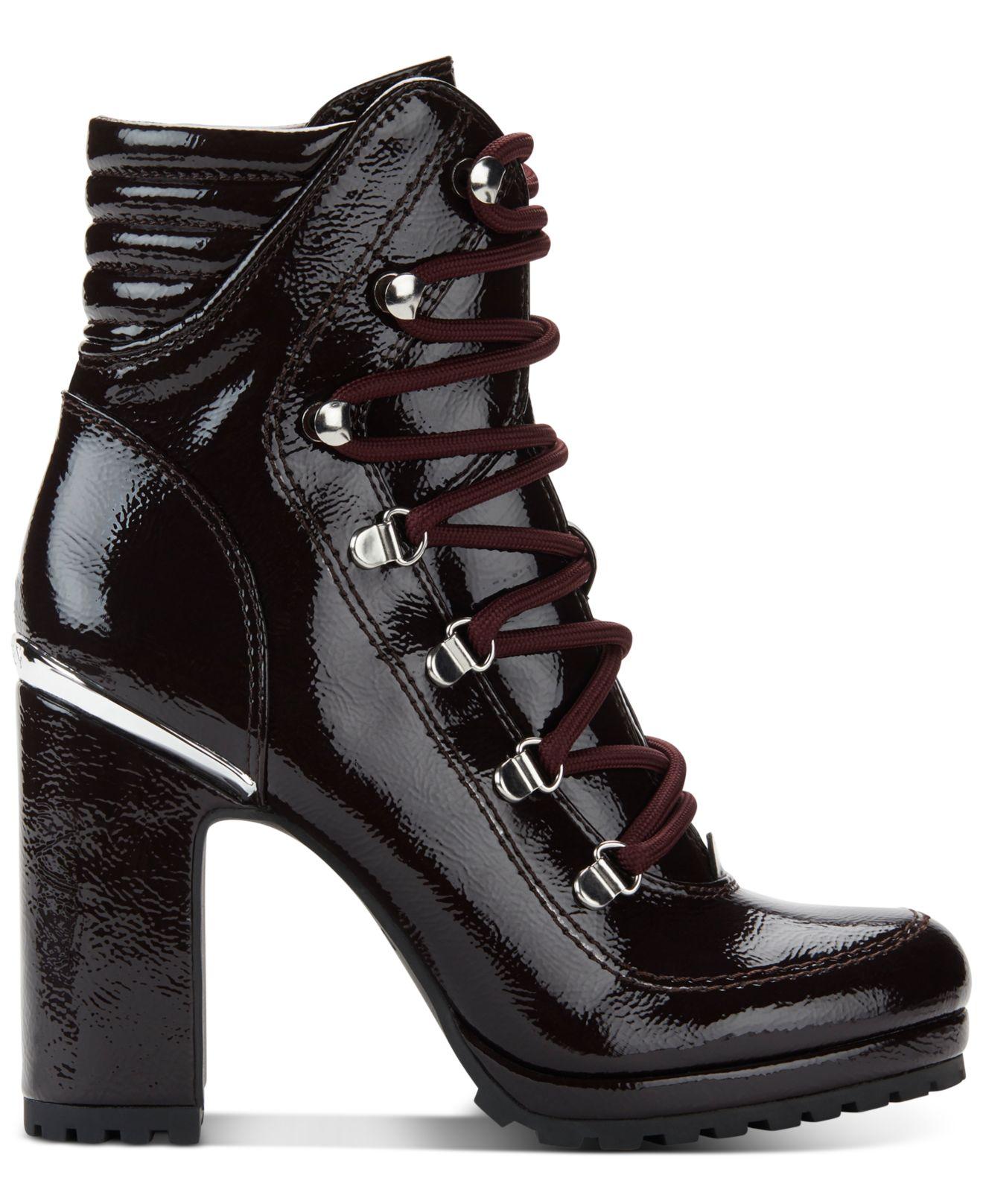 DKNY Lenni Lace-up Booties , Created For Macy's in Black | Lyst