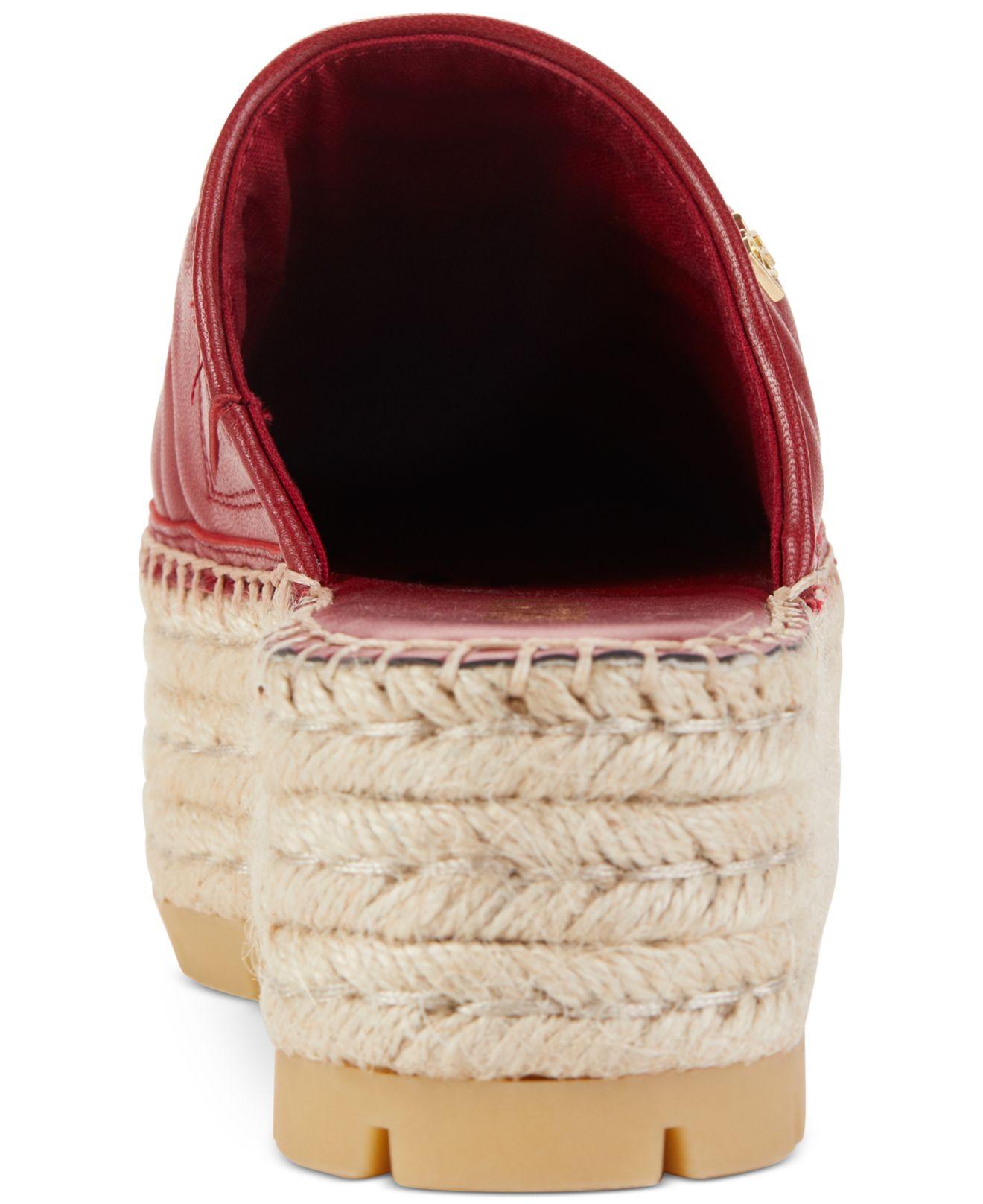 dkny ricki espadrille flatform mules