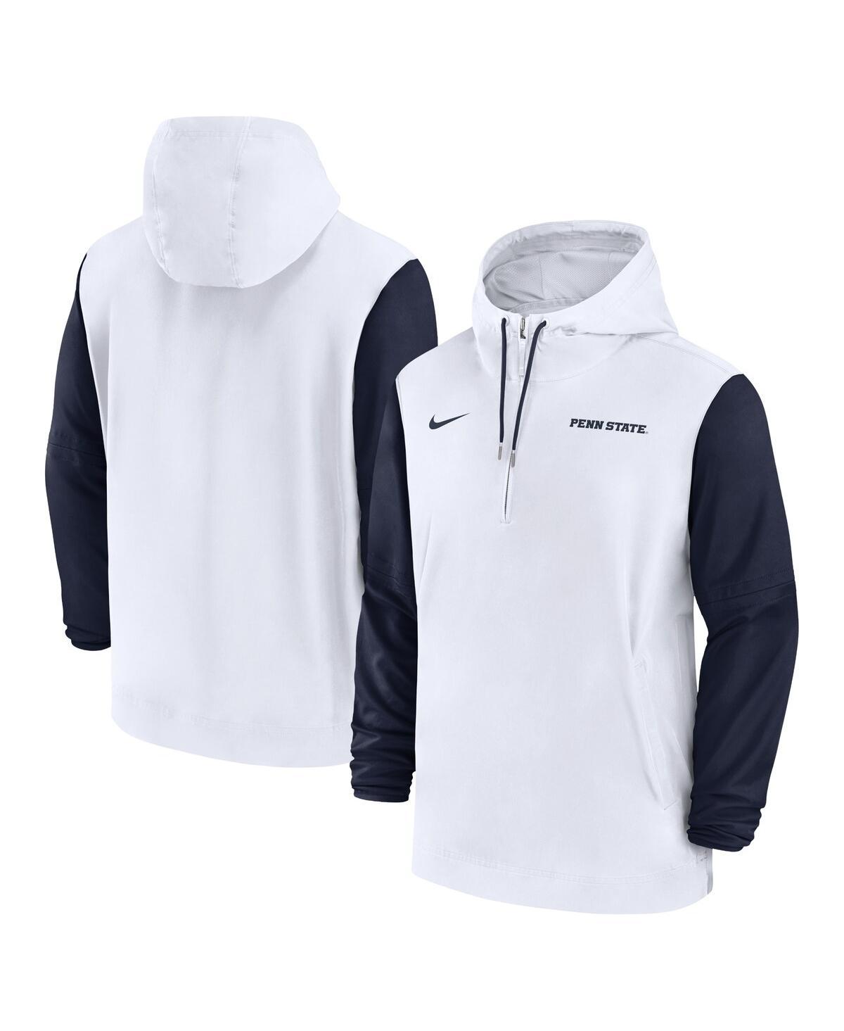 Nike White Penn State Nittany Lions 224 Sideline Pregame Player Half zip Hoodie in Blue for Men Lyst