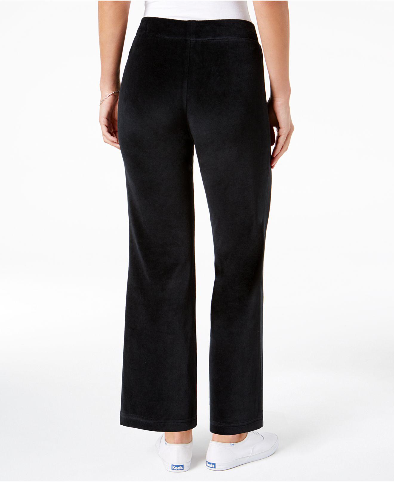velour pull on trousers