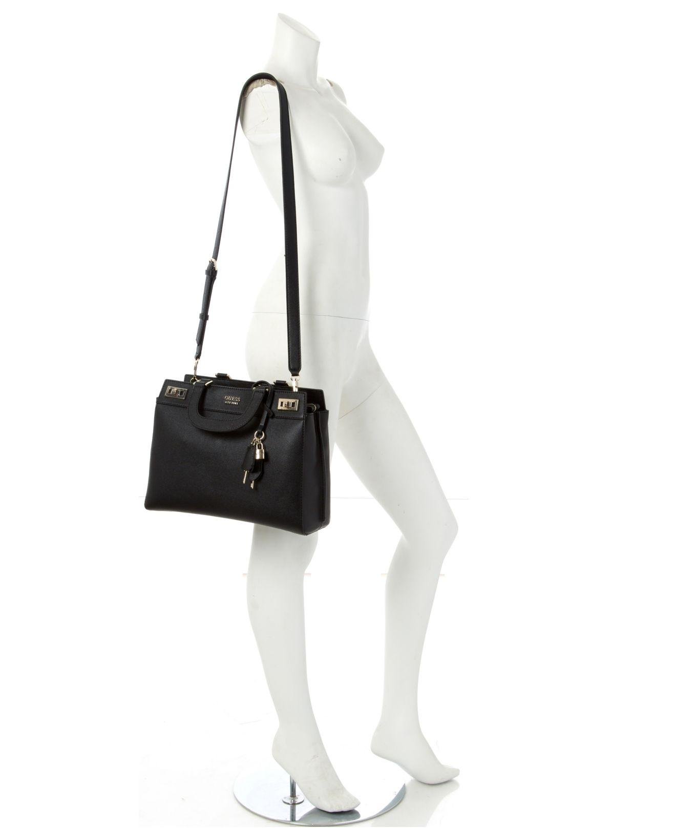 GUESS cross body bag Katey Luxury Satchel Natural / Black | Buy bags,  purses & accessories online | modeherz