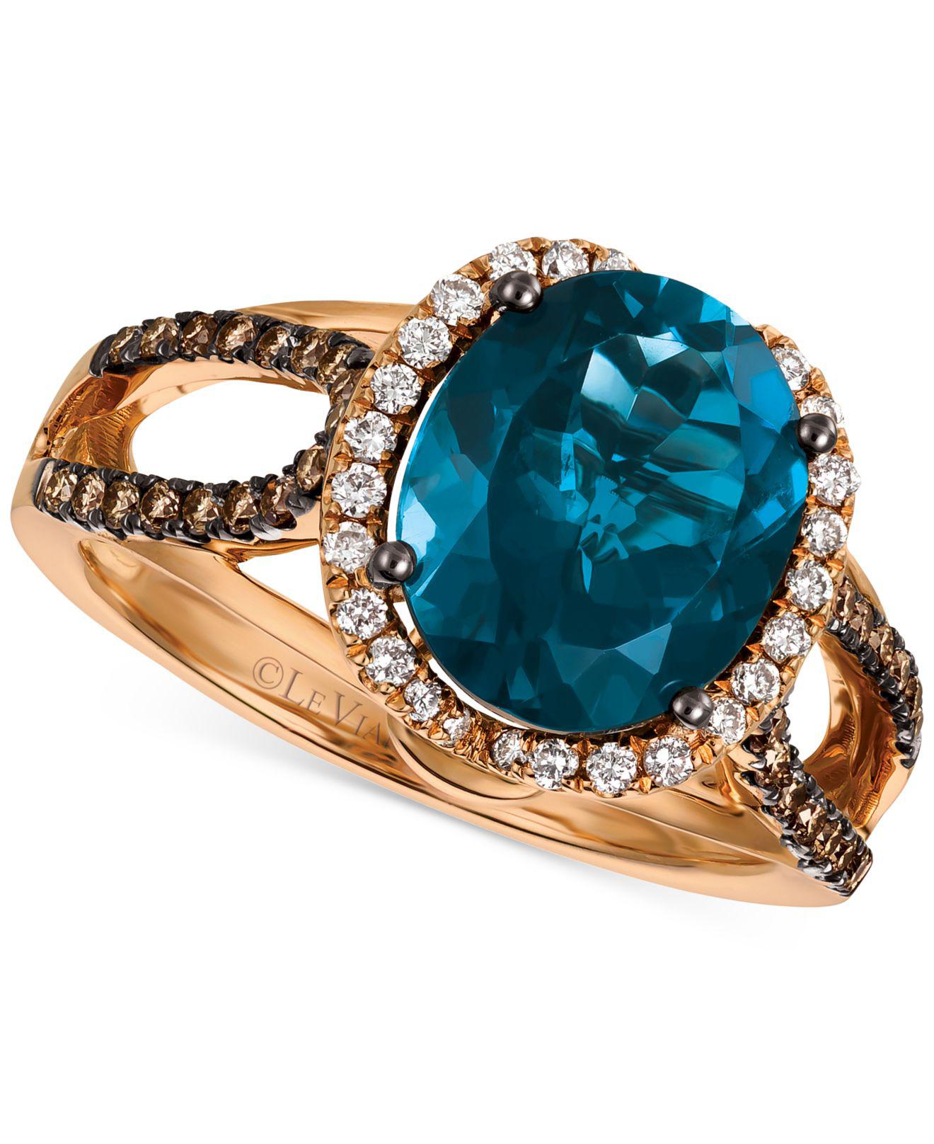 Le Vian London Blue Topaz (4 Ct. T.w.) And Diamond (3/8 Ct. T.w.) Ring