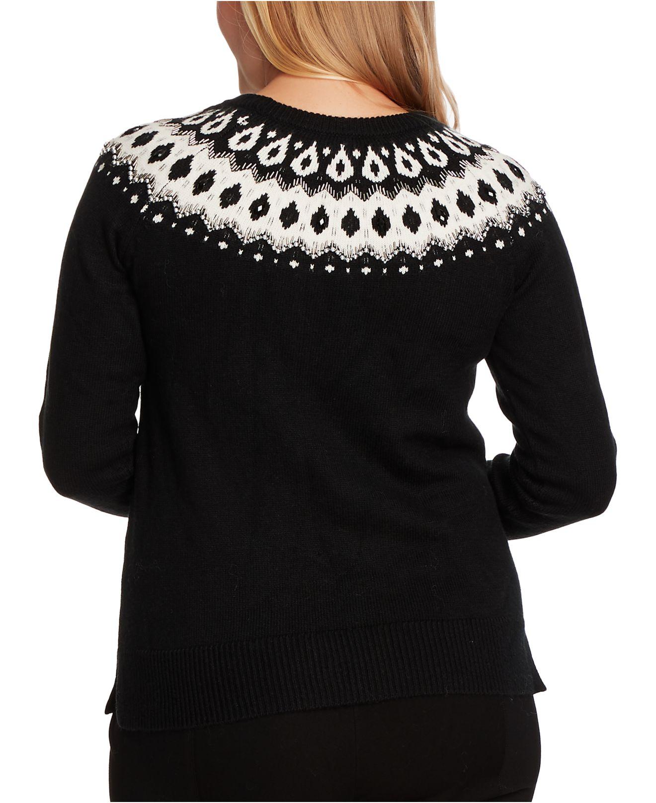 vince camuto fair isle sweater
