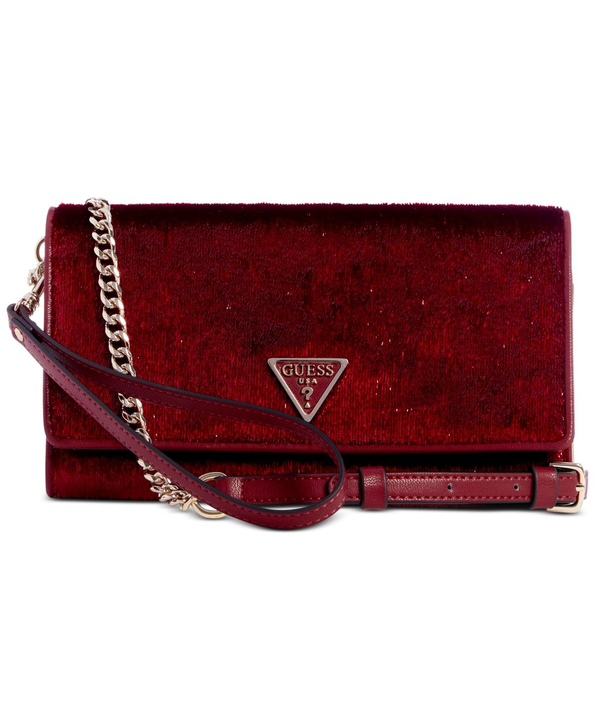 Guess red clutch bag deals