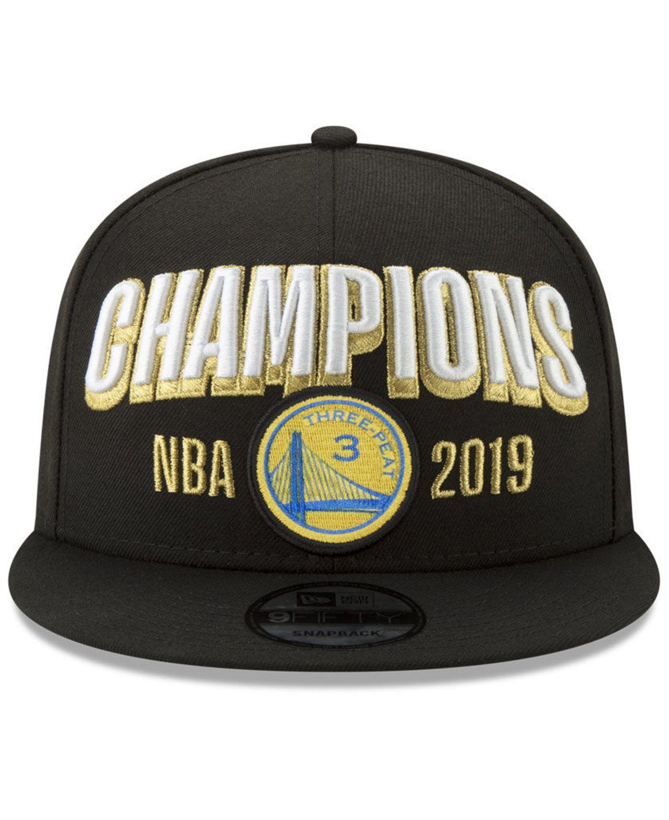 KTZ Synthetic Golden State Warriors Locker Room 2019 Finals Champ 9fifty  Snapback Cap in Black for Men - Lyst