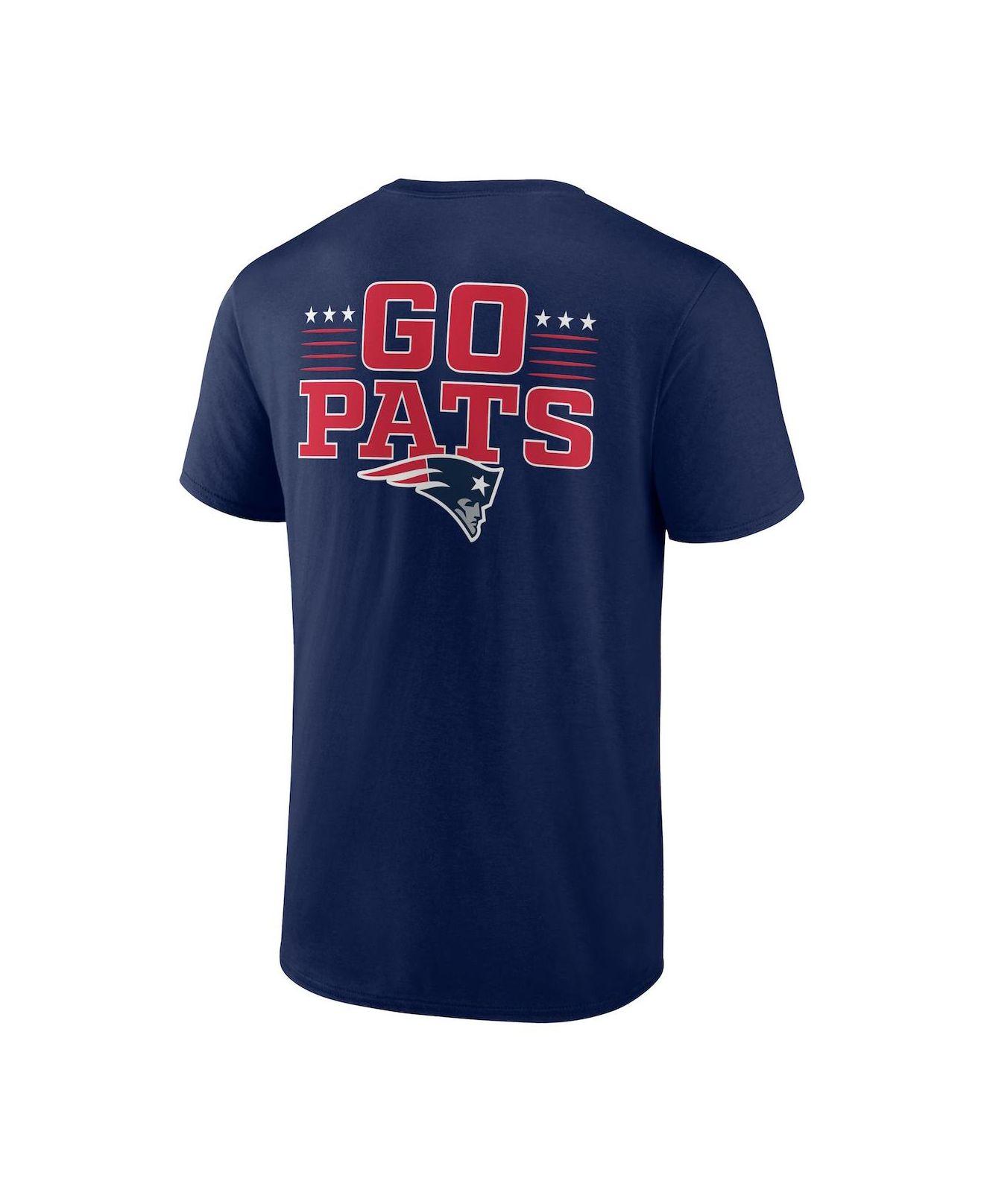 Profile Navy New England Patriots Big And Tall Two-sided T-shirt