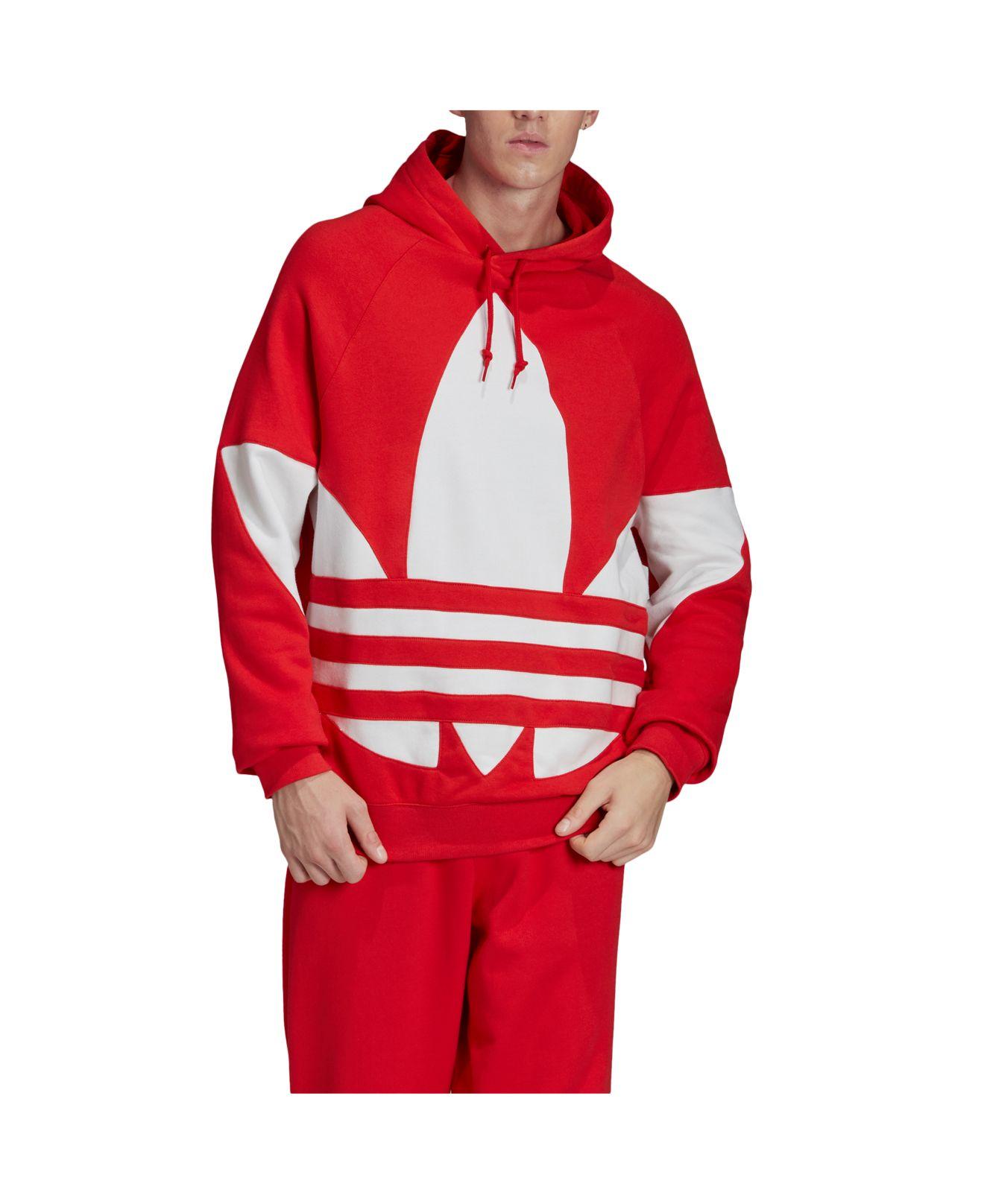 bright red adidas hoodie