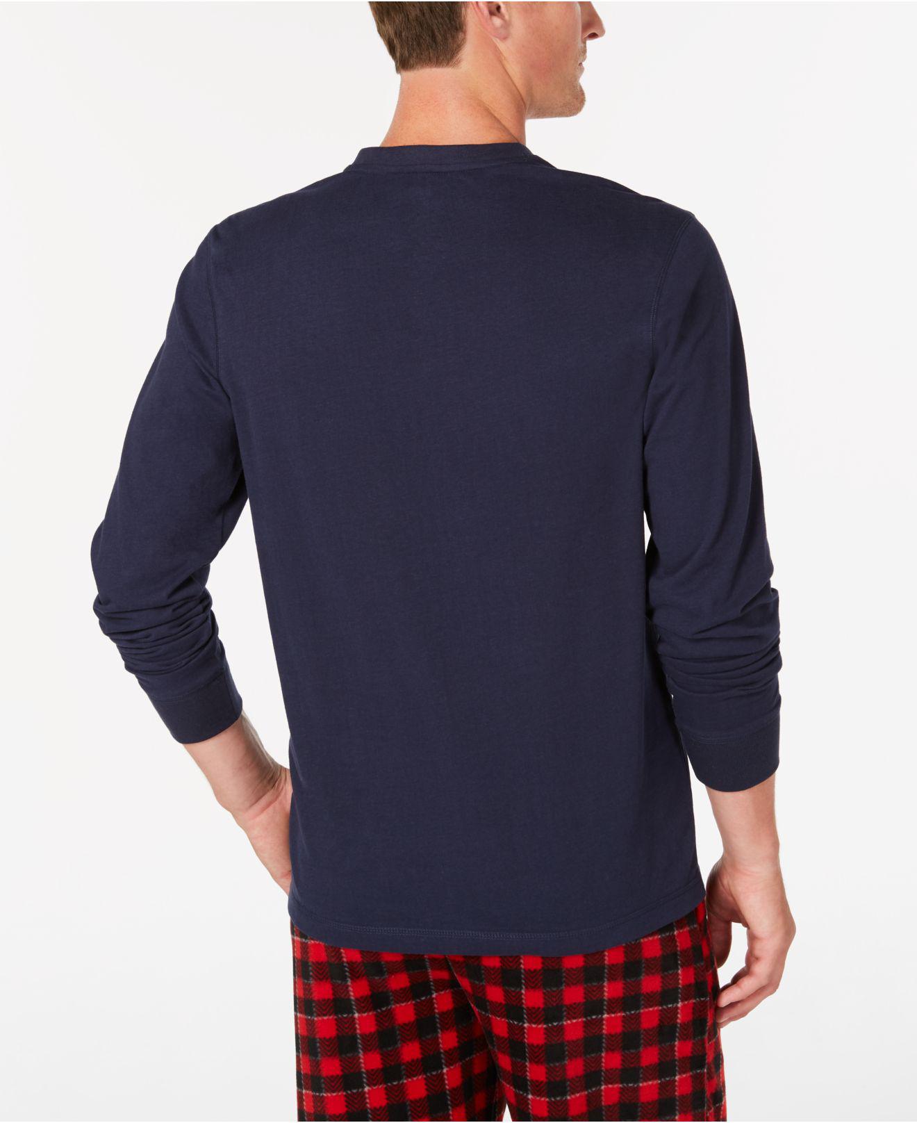 Perry Ellis Mens Shirt Medium Long Sleeve Henly Nightshirt