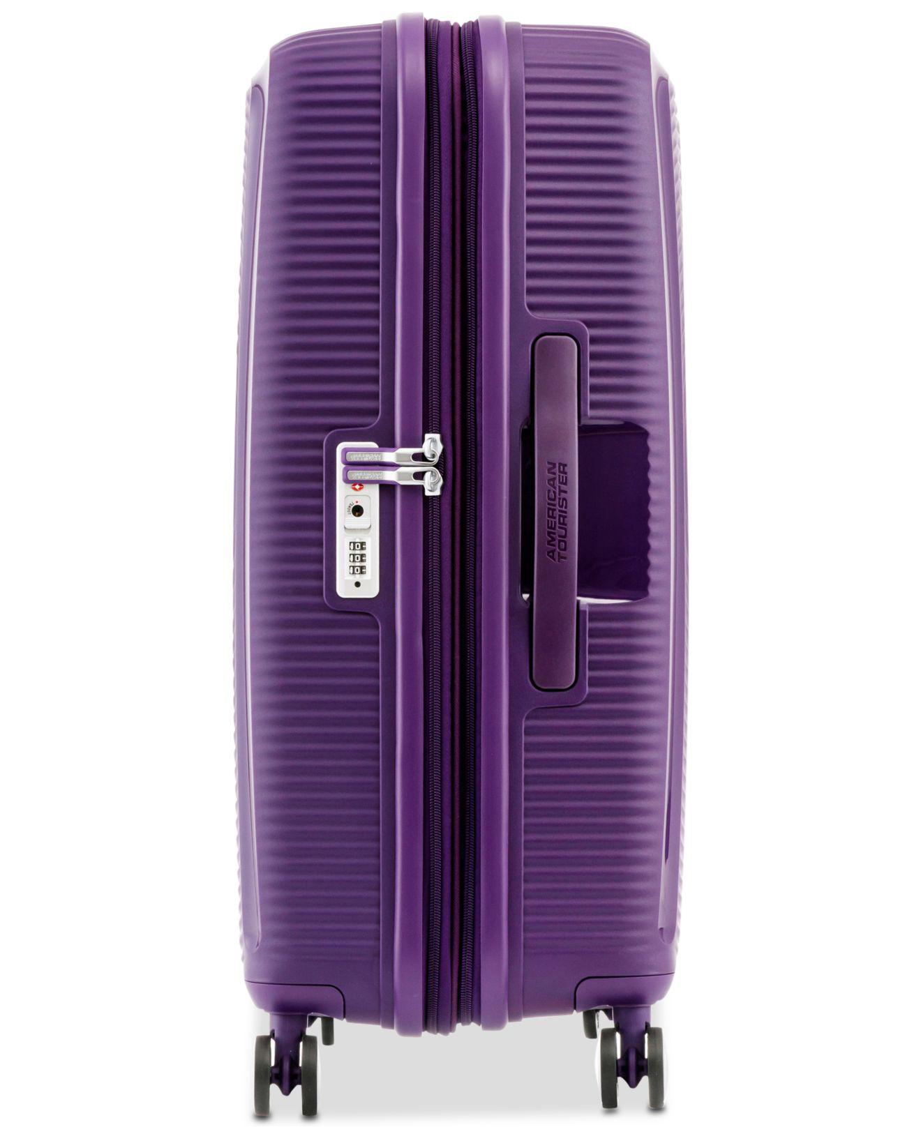 purple hardside spinner luggage