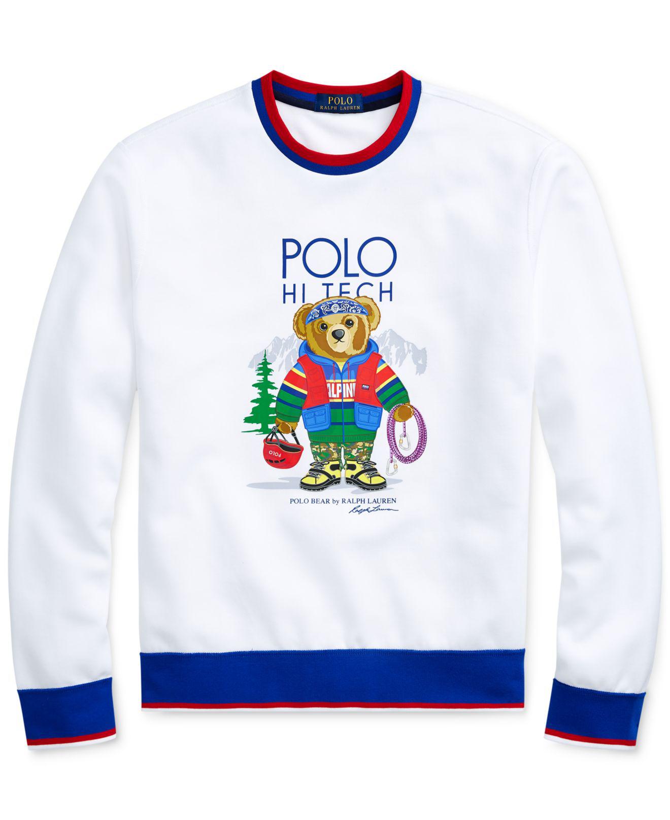 Polo Ralph Lauren Hi Tech Bear Sweatshirt in White for Men   Lyst