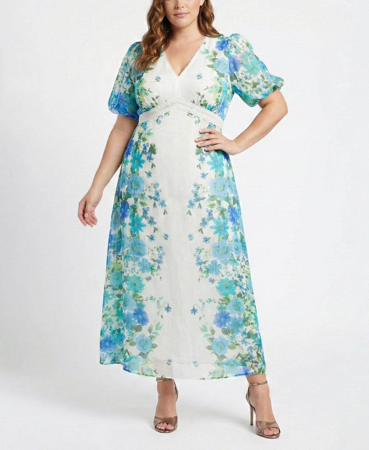 slim fit dress slacks Tiered Puff-Sleeve Maxi Dress main image 0