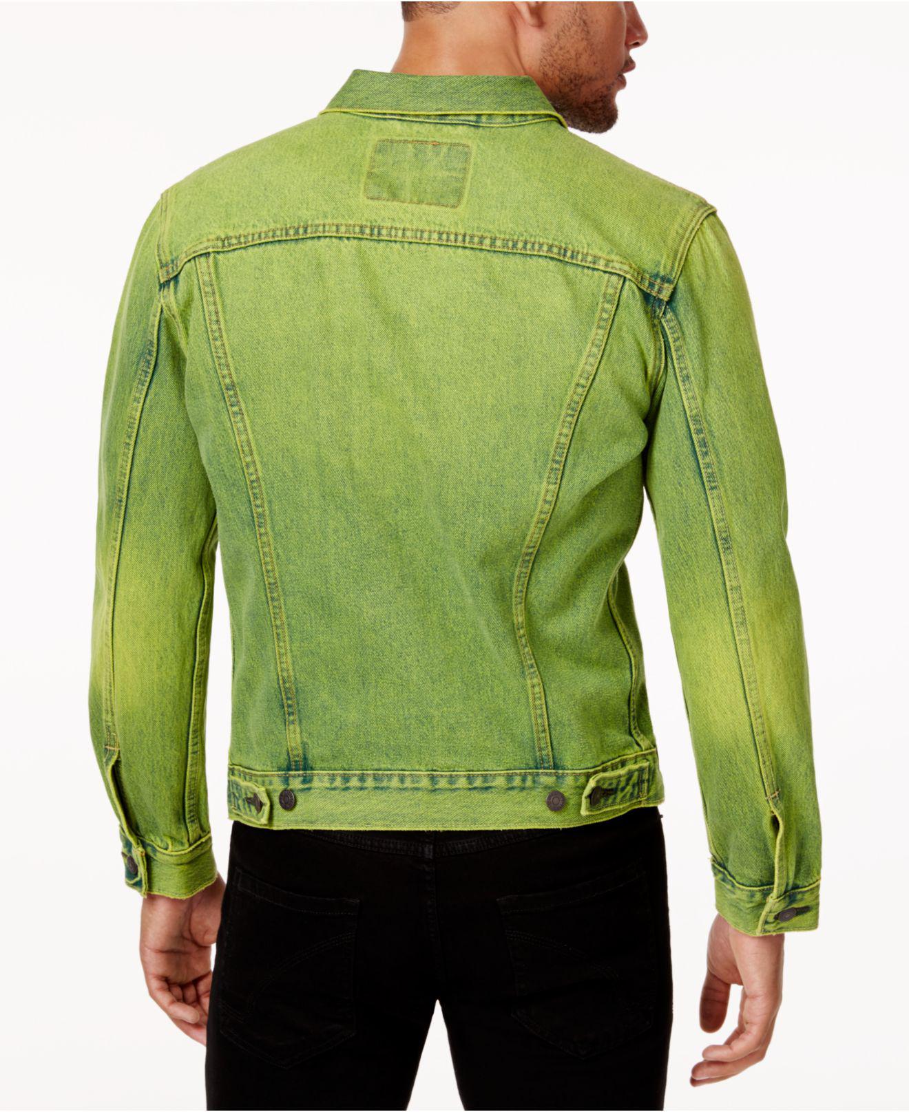 Levi's Denim Trucker Jacket Green S for Men | Lyst