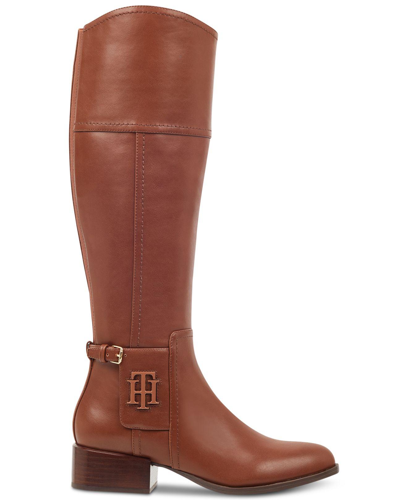 tommy hilfiger brown riding boots off 