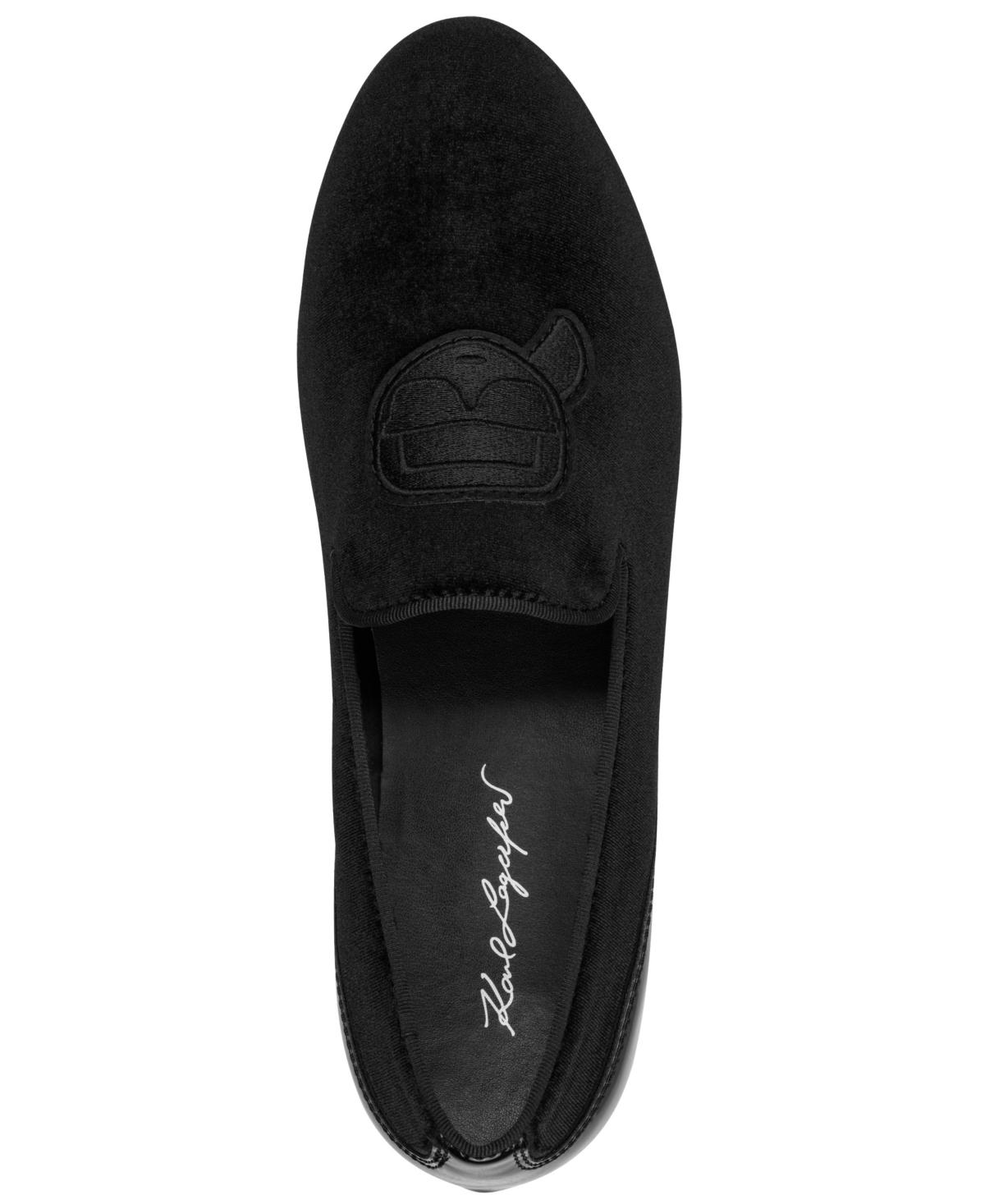 Karl Lagerfeld Black Slip-On Loafers with Logo Crest Karl Lagerfeld Kingston Loafer - Black - Men|KL12215000 main image 2