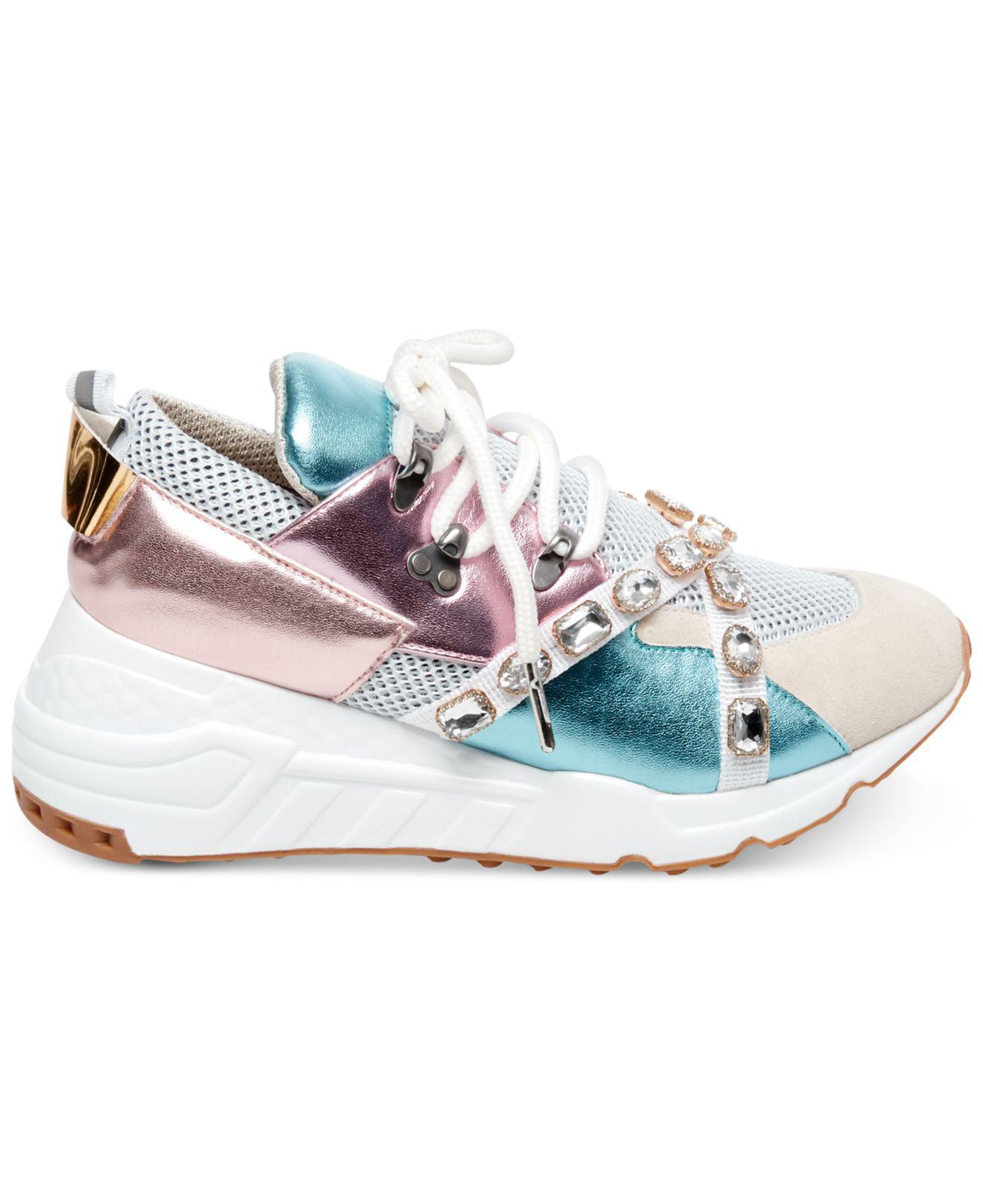 steve madden women's credit jeweled sneakers