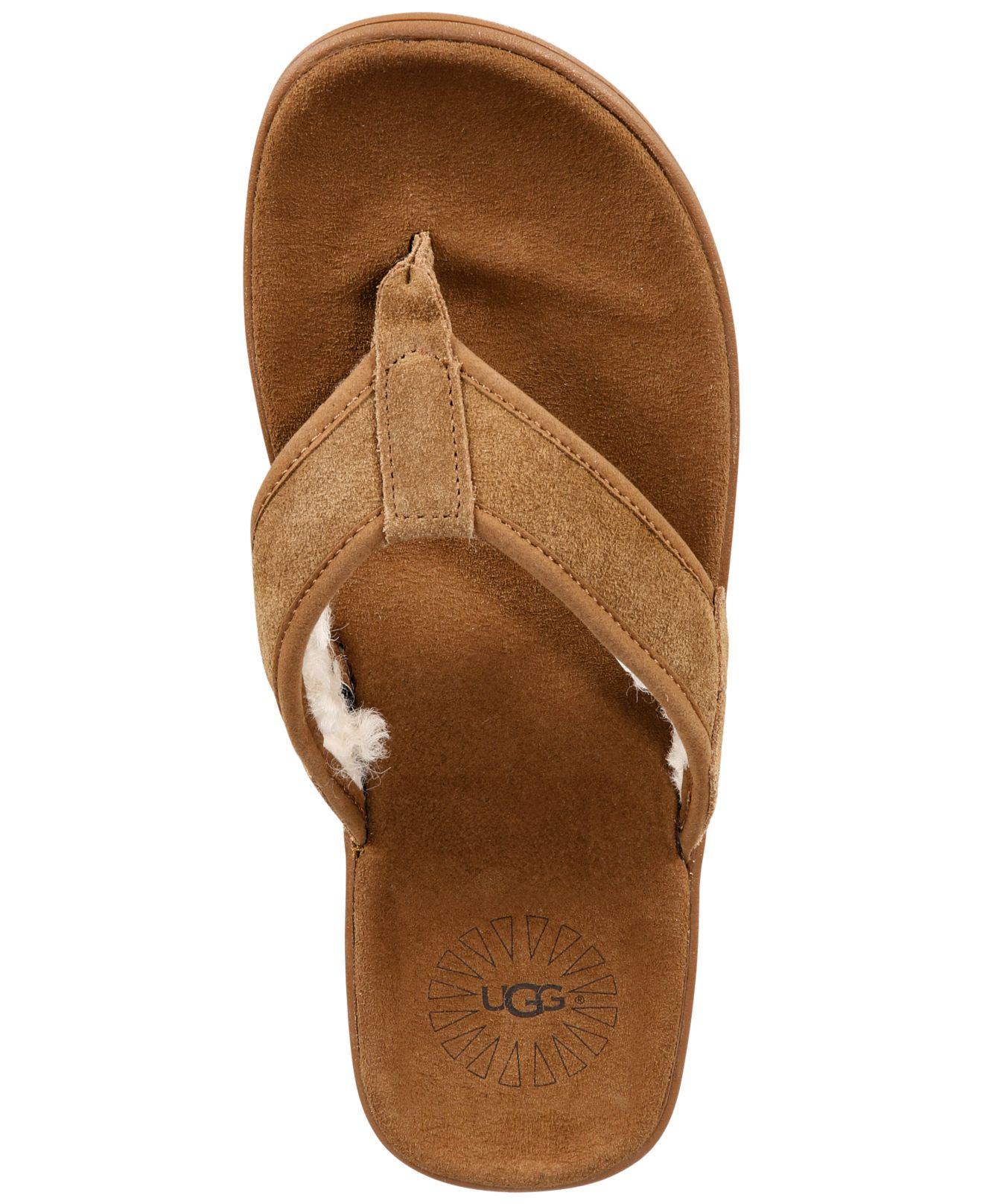 ugg suede flip flops