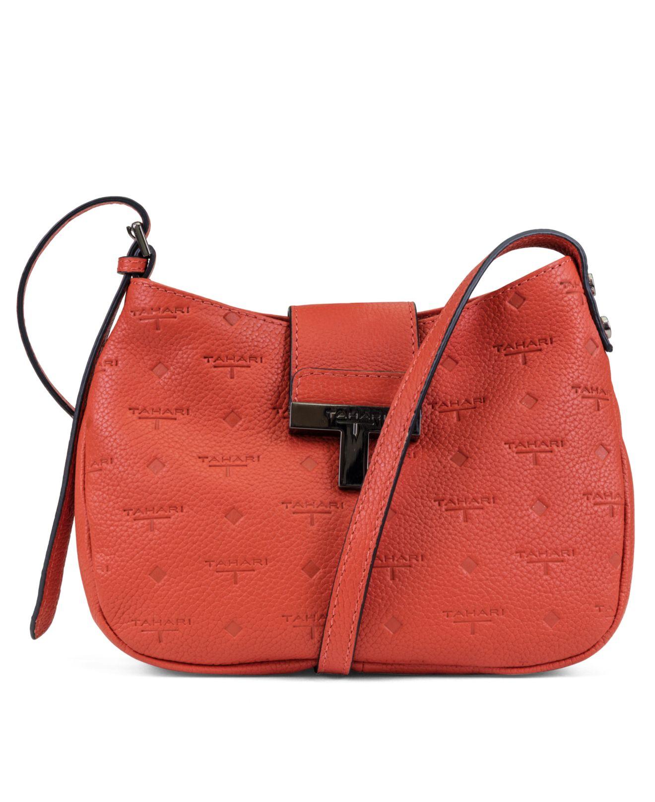 T Tahari Logo Leather Crossbody Lyst