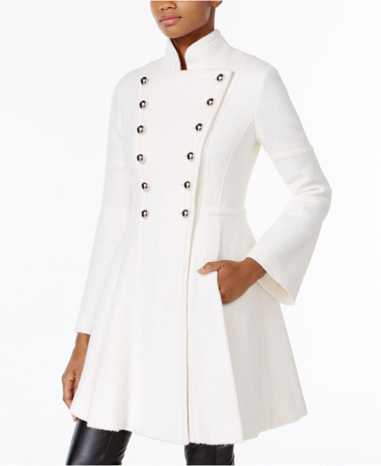 collar skirted coat