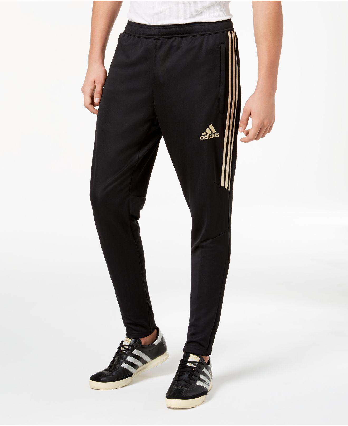 adidas Synthetic Tiro 17 Training Pants in Black/Gold (Black) for Men - Lyst