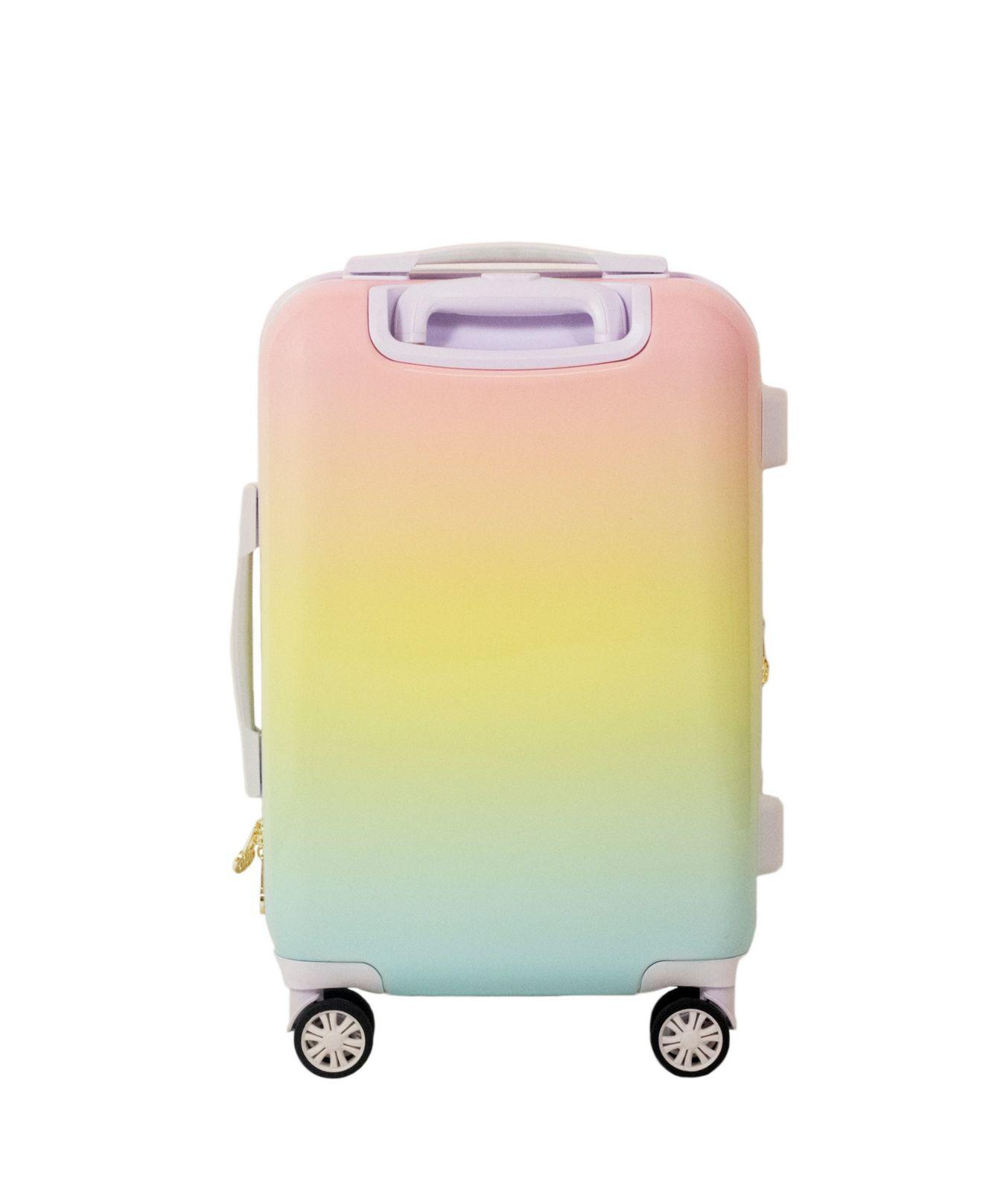 on vacay pink suitcase
