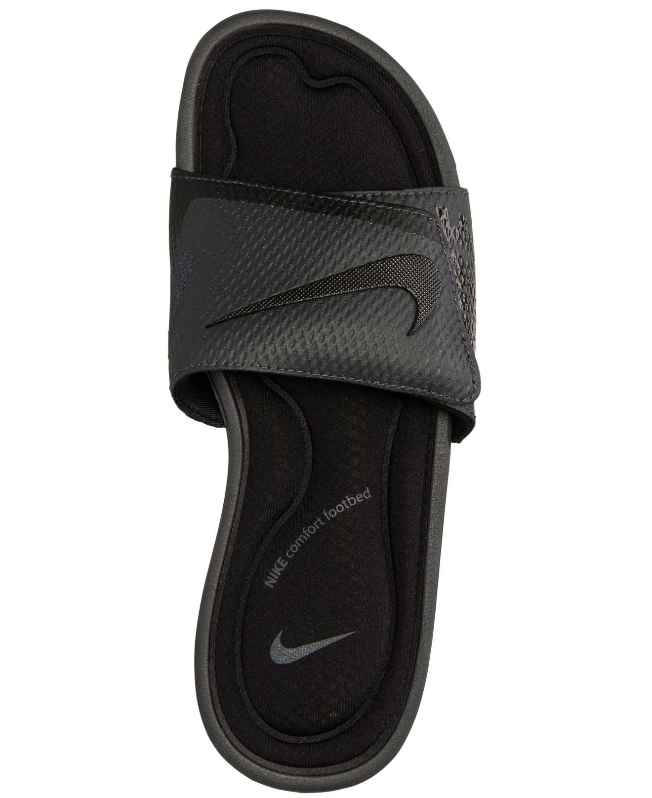 Nike Synthetic Men's Solarsoft Comfort Slide Sandals From Finish Line in Black/Anthracite 1/1