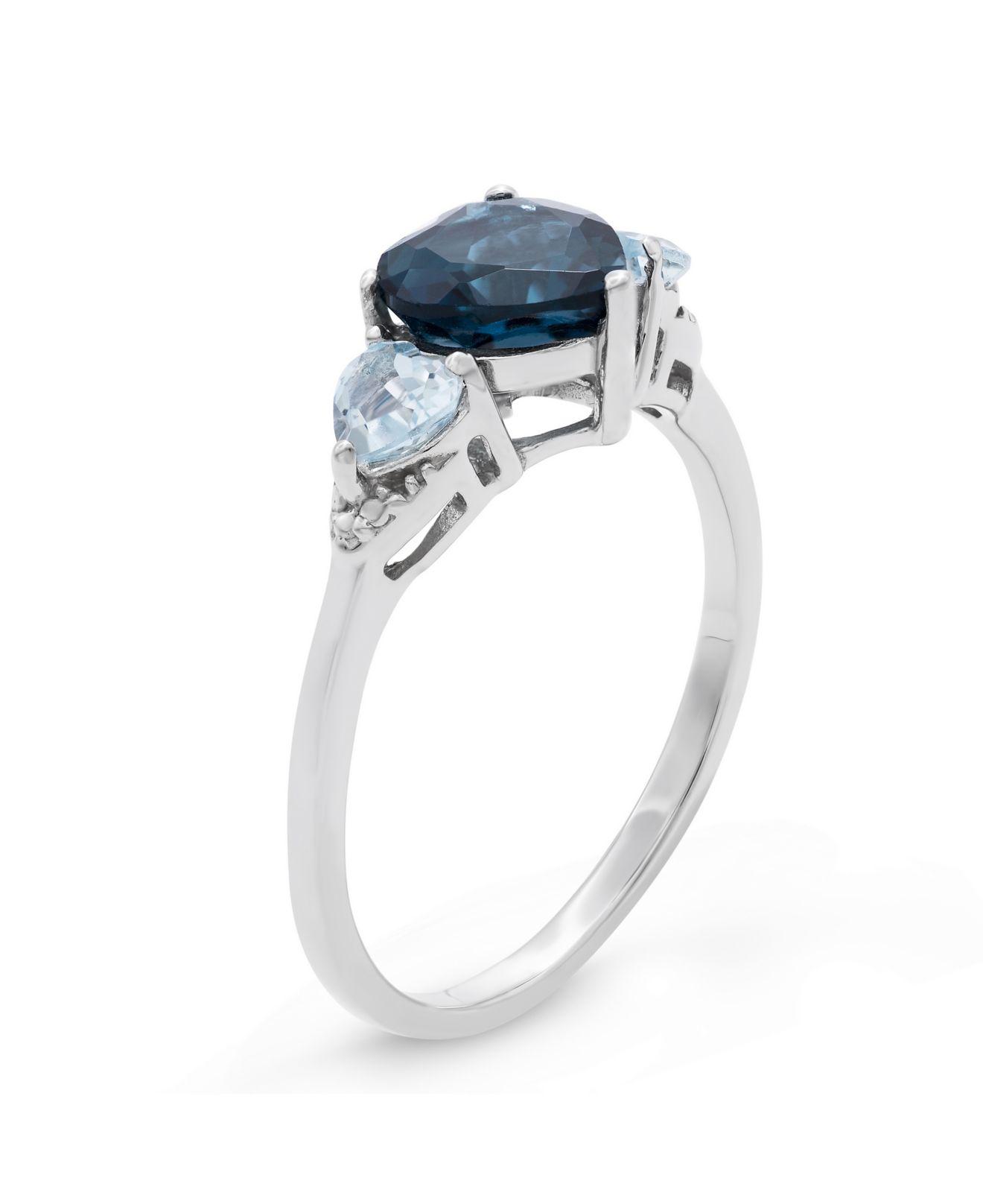 Lyst - Macy's Sterling Silver London Blue Ring in Blue