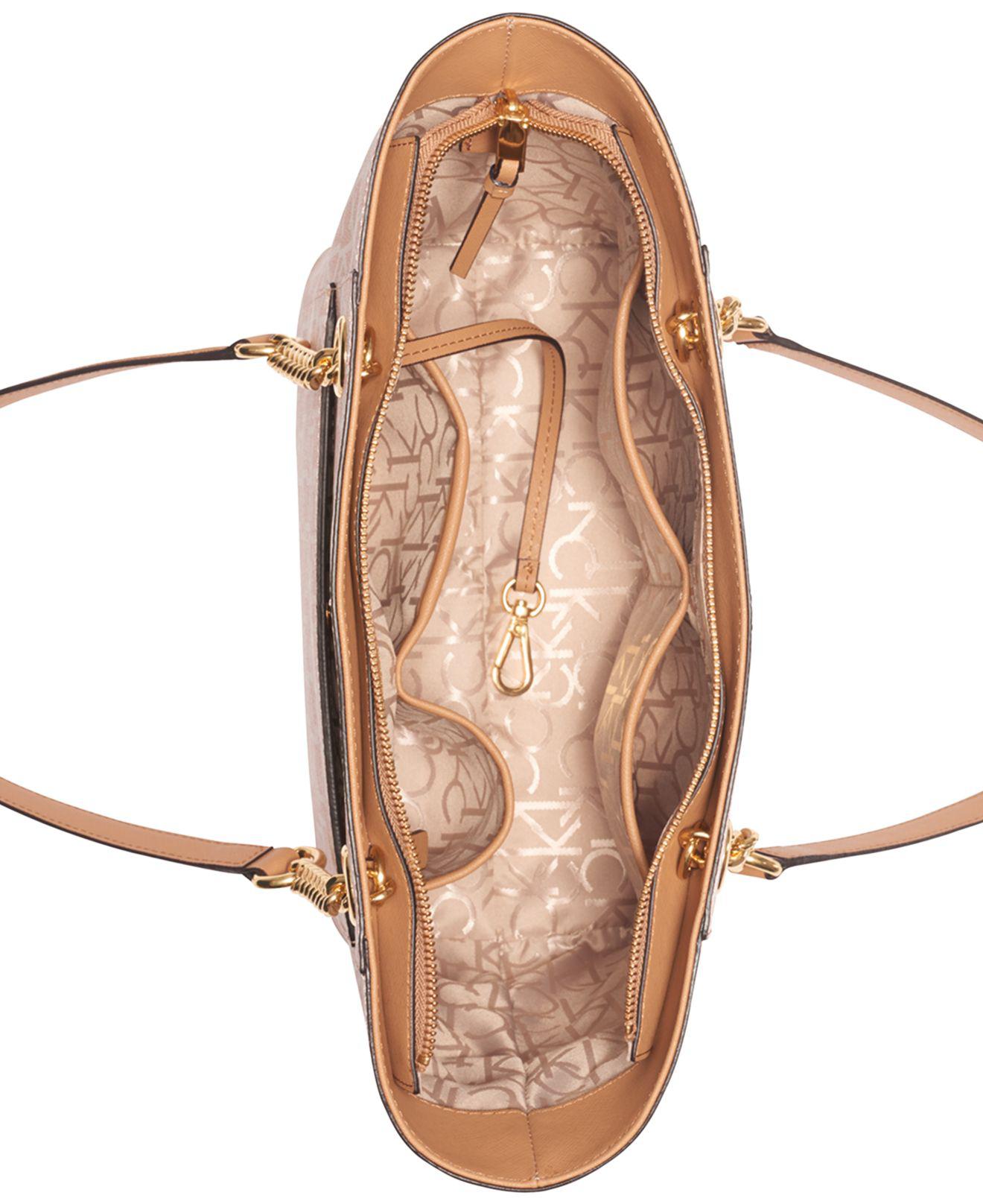 calvin klein hayden large signature tote