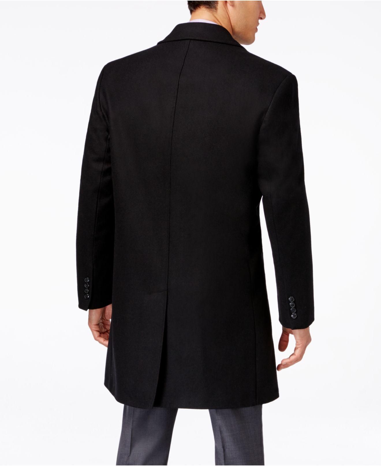 London Fog Coat, Coventry Woolblend Overcoat in Black for Men Lyst