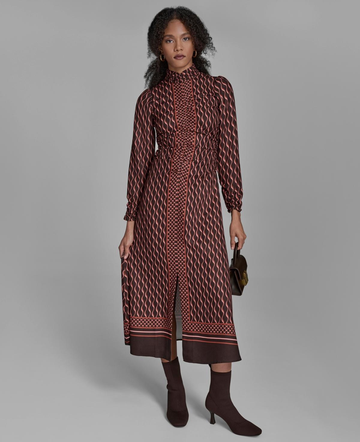 bcbg brown dress BCBG MaxAzria silk copper brown cocktail Dress  Cougar Vintage Shop