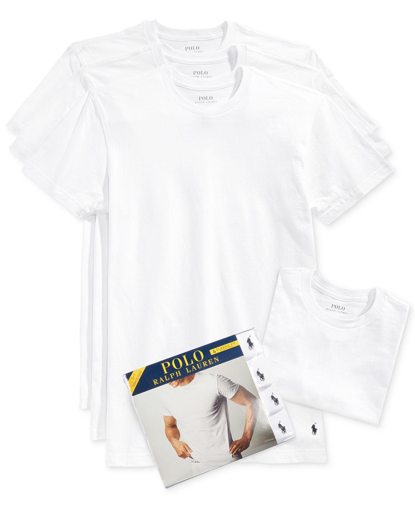 polo ralph lauren white t shirt 3 pack
