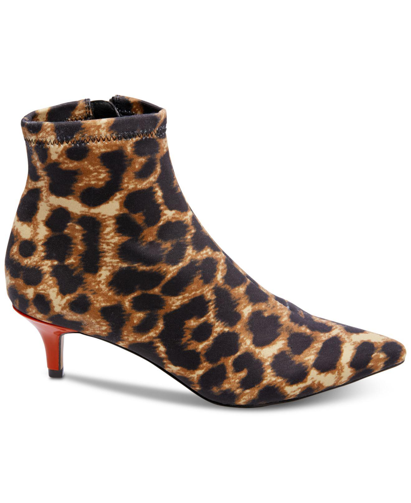 betsey johnson leopard boots