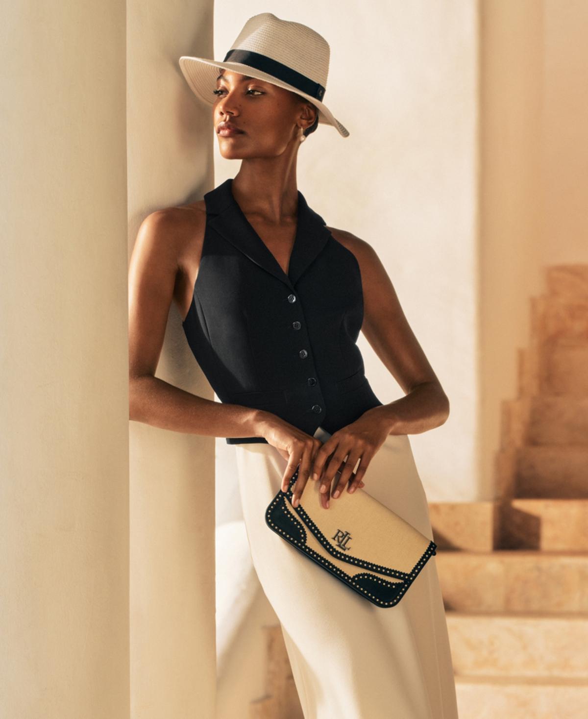 (取寄) ローレン ラルフローレン レディース ツートーン クレープ スリーブレス ガウン Lauren Ralph Lauren women Two-Tone Crepe Sleeveless Gown Ivory Beige/Black Ralph Lauren Two-tone Crepe Sleeveless Gown in White | Lyst