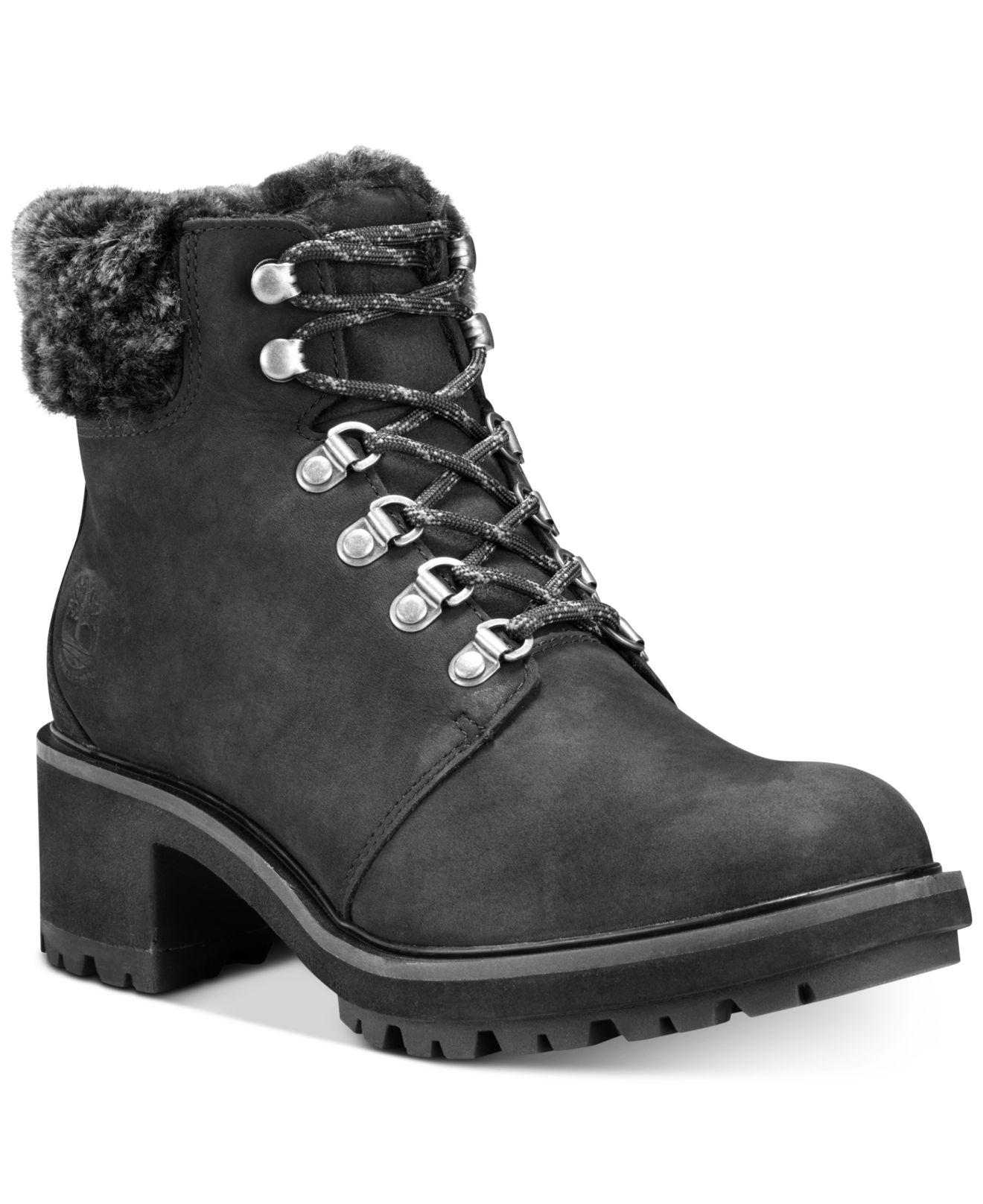 Timberland Kinsley Hiker Waterproof Leather Boots in Black Nubuck ...